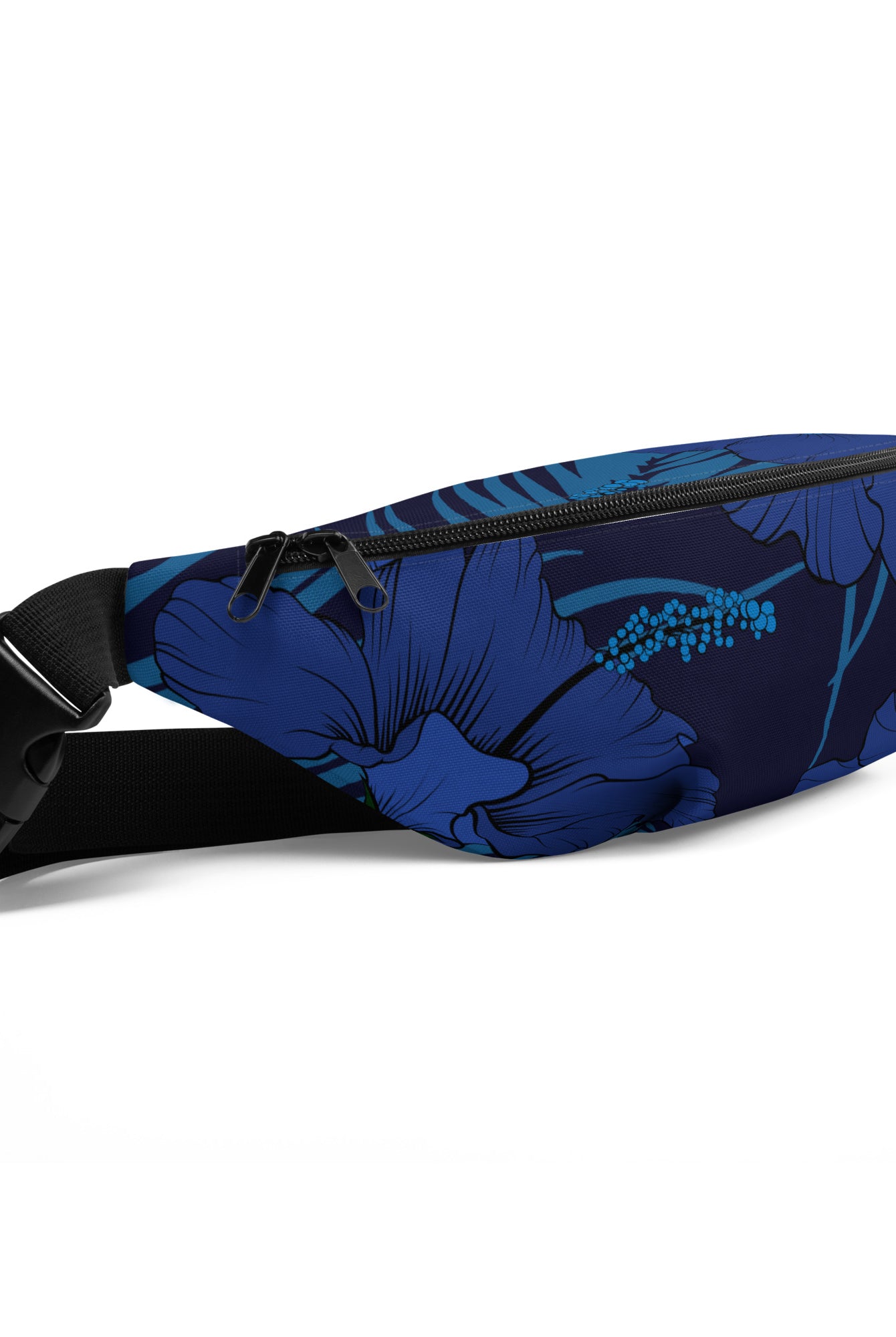 Deep Blue Hibiscus Hip Bag Hip Bag