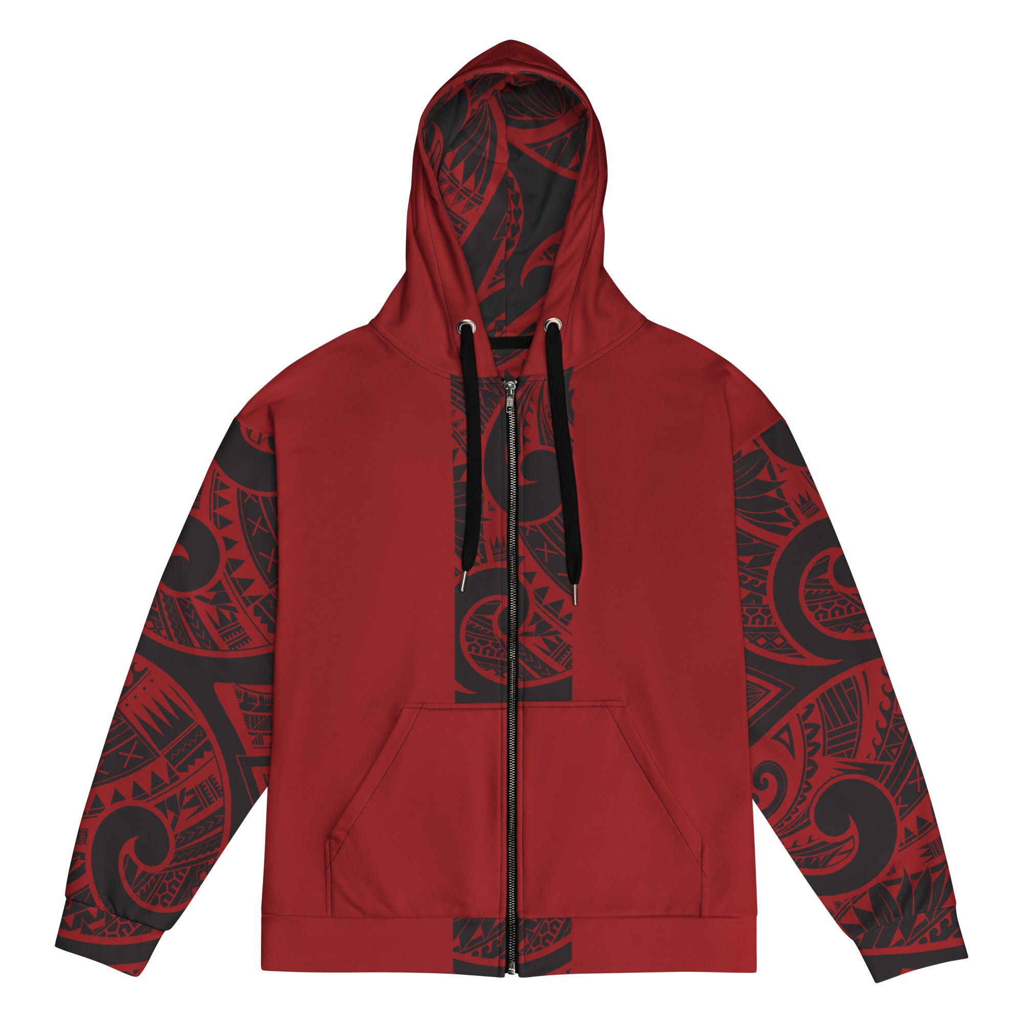 Crimson Tribal Zip Up Hoodie Zip Up Hoodie The Local Banyan S