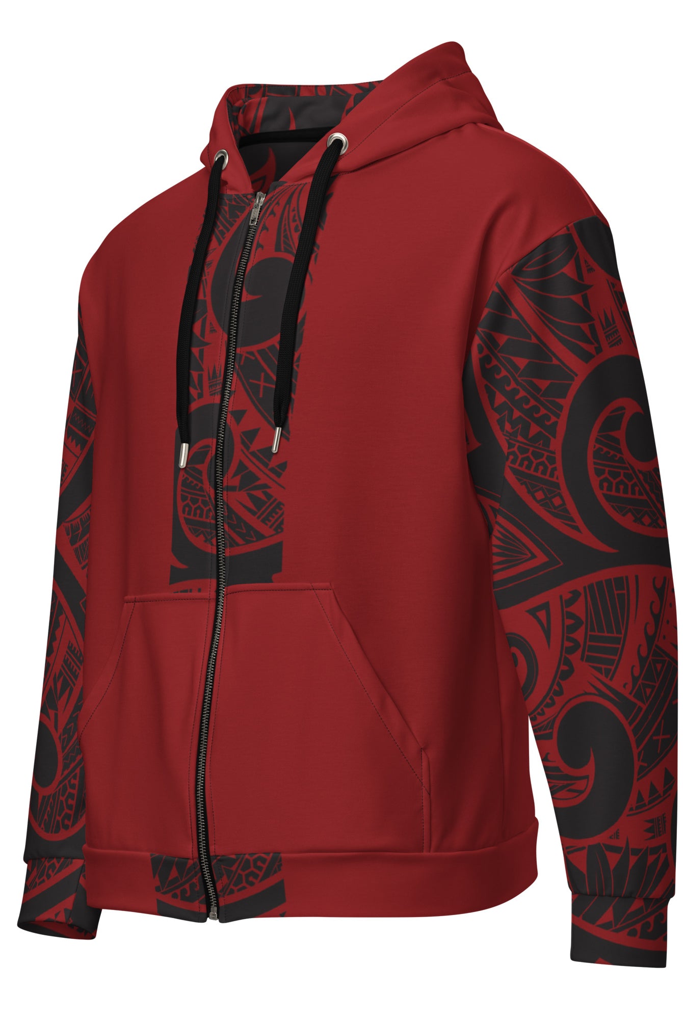 Crimson Tribal Zip Up Hoodie Zip Up Hoodie