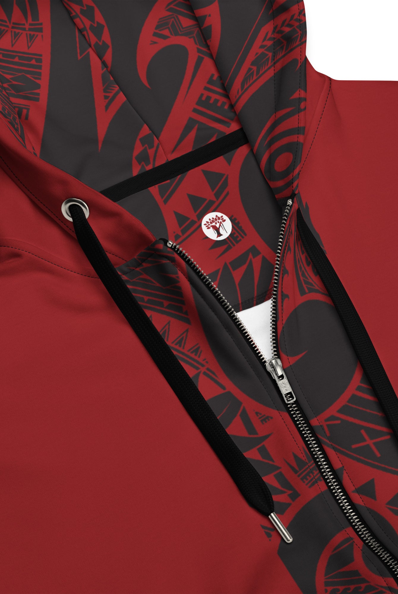 Crimson Tribal Zip Up Hoodie Zip Up Hoodie