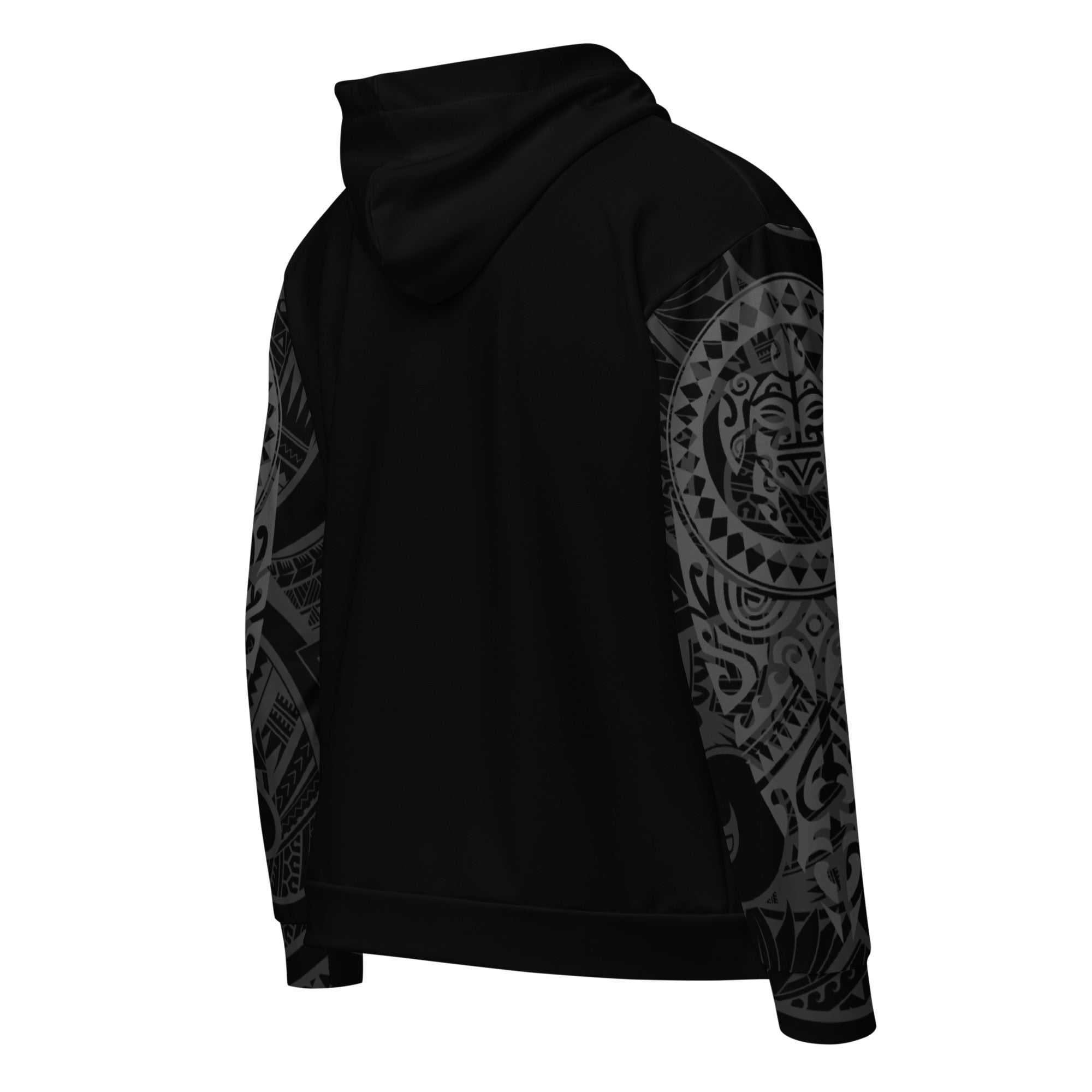 Ash Grey Tribal Zip Up Hoodie Zip Up Hoodie The Local Banyan