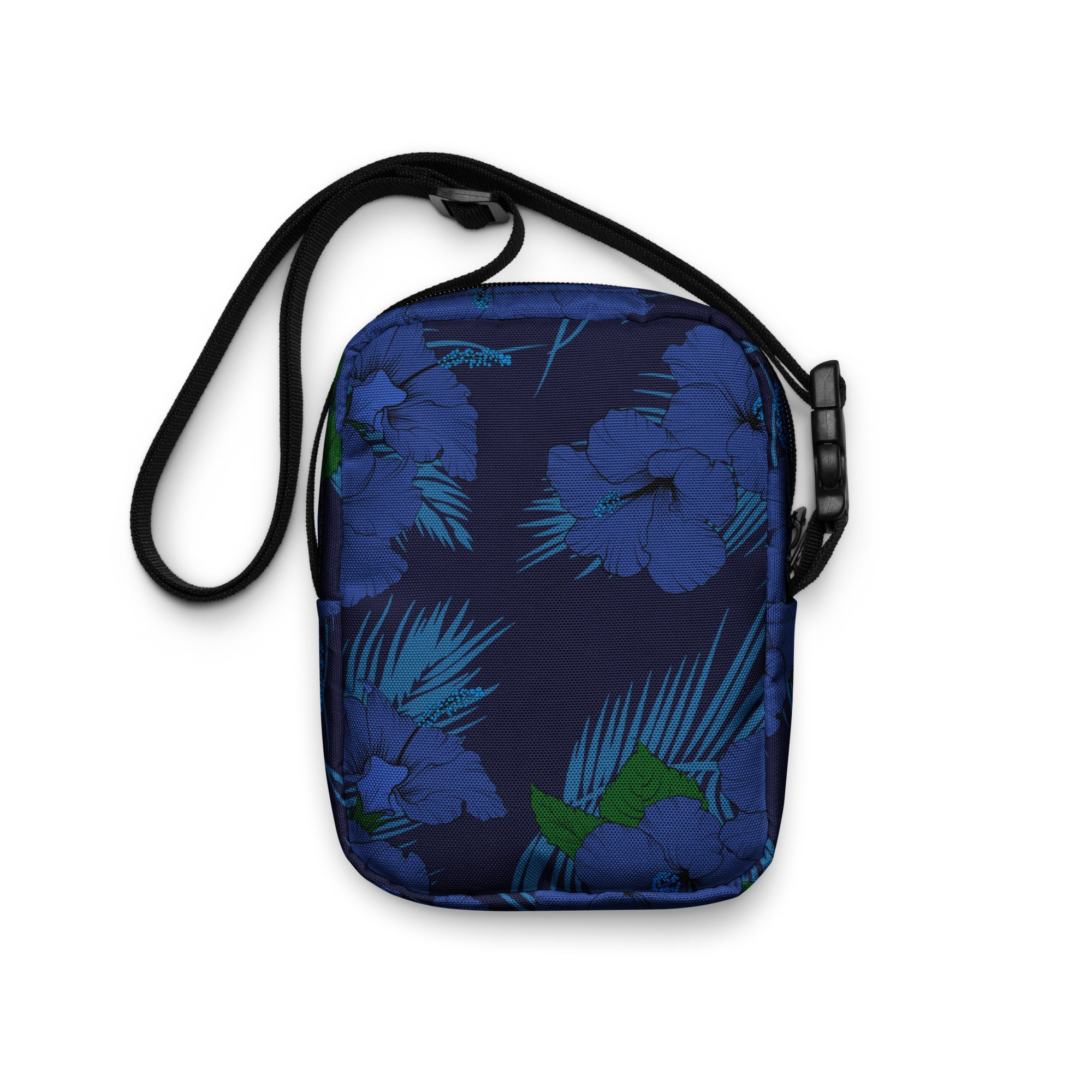 Deep Blue Hibiscus Mini Crossbody Bag Crossbodies The Local Banyan Default Title