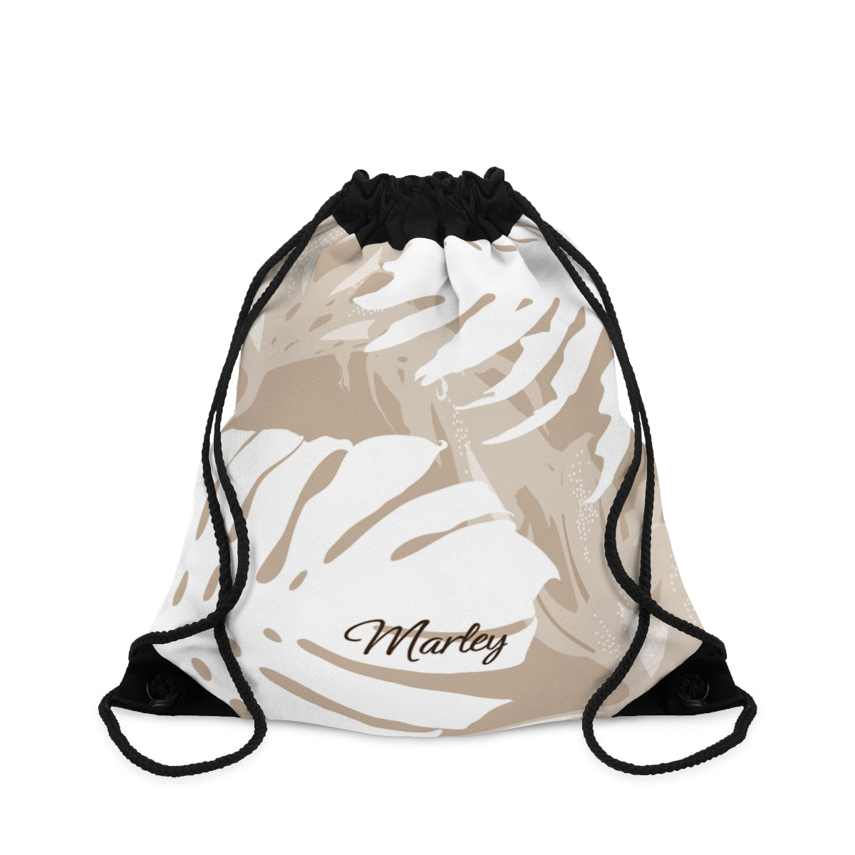 Exotic Monstera Personalized Drawstring Cinch Bag Backpack The Local Banyan