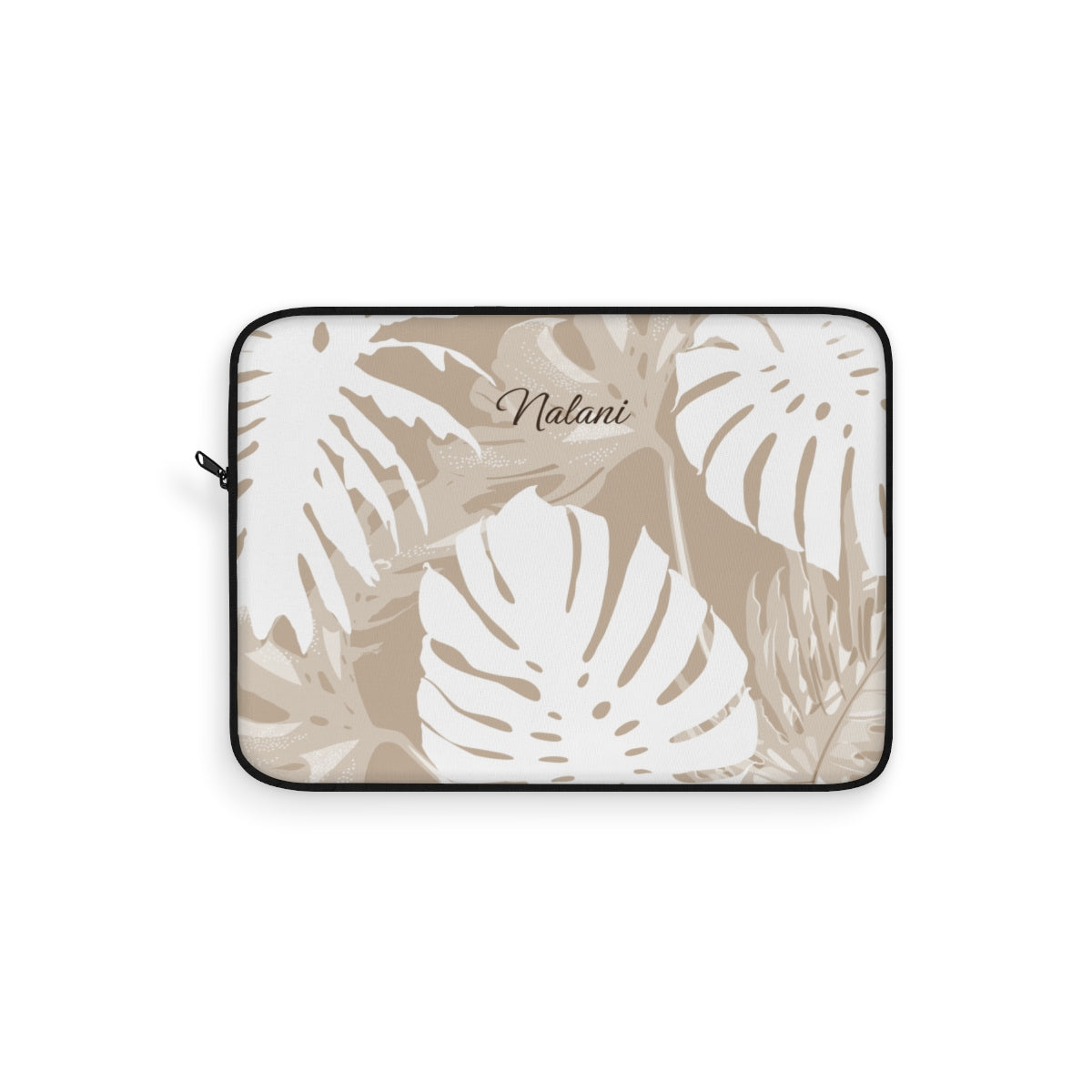 Exotic Monstera Personalized Laptop Sleeve Laptop Sleeve The Local Banyan 12"