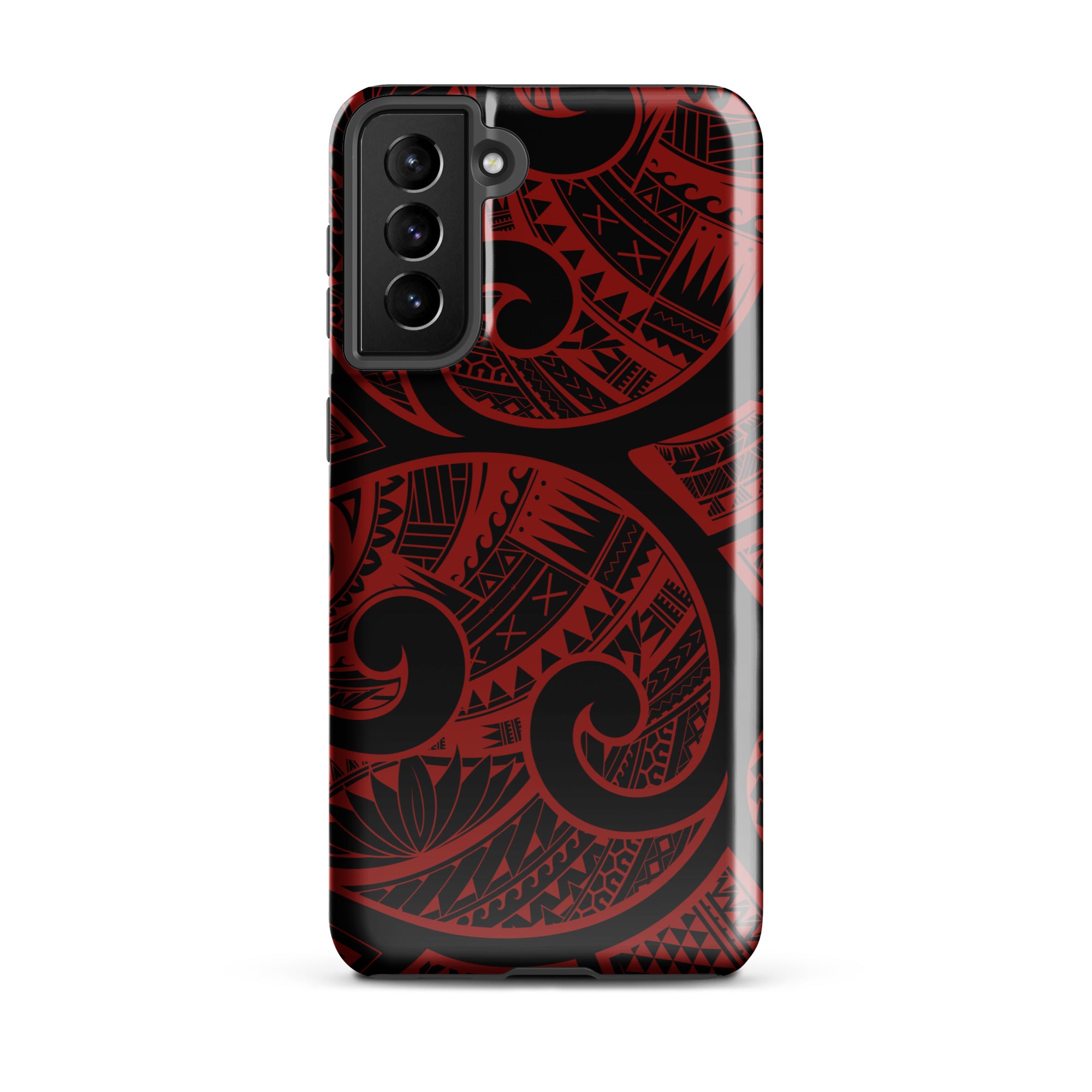 Island Tribal Red Tough Case for Samsung Galaxy Phone Case The Local Banyan