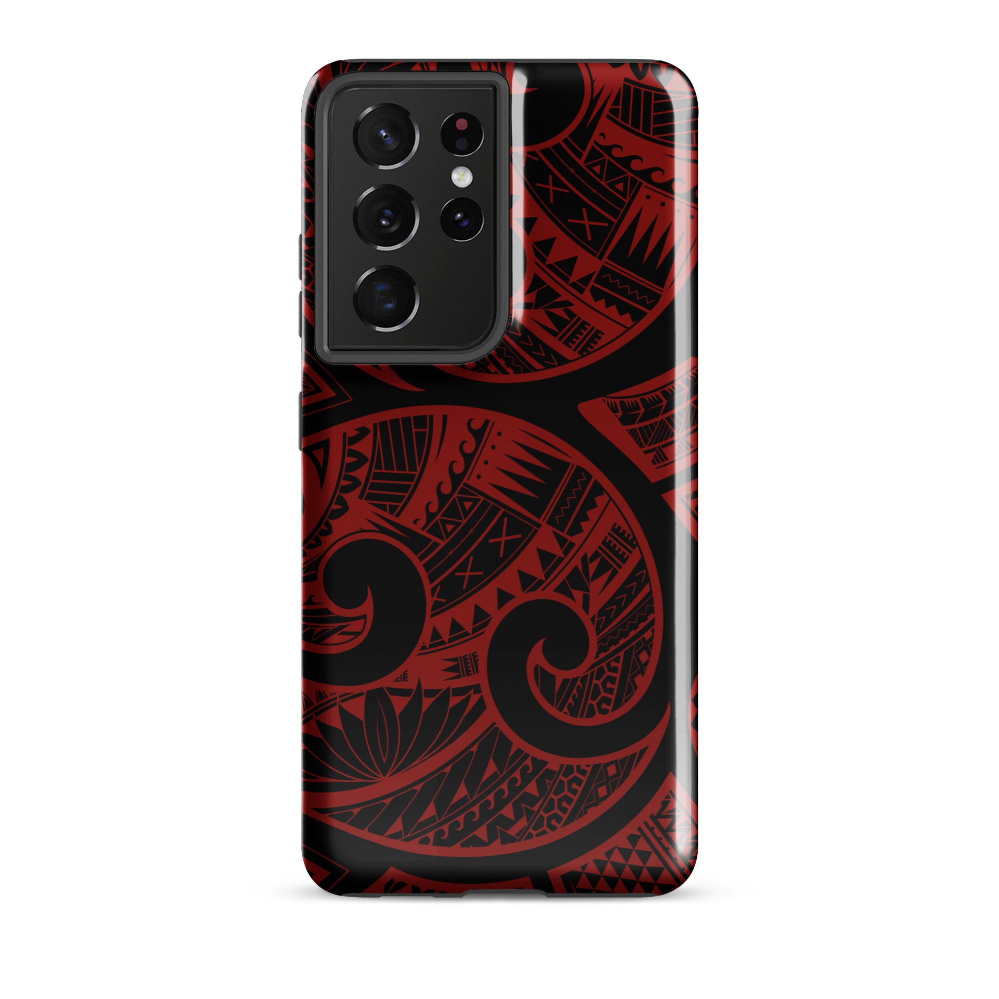 Island Tribal Red Tough Case for Samsung Galaxy Phone Case The Local Banyan