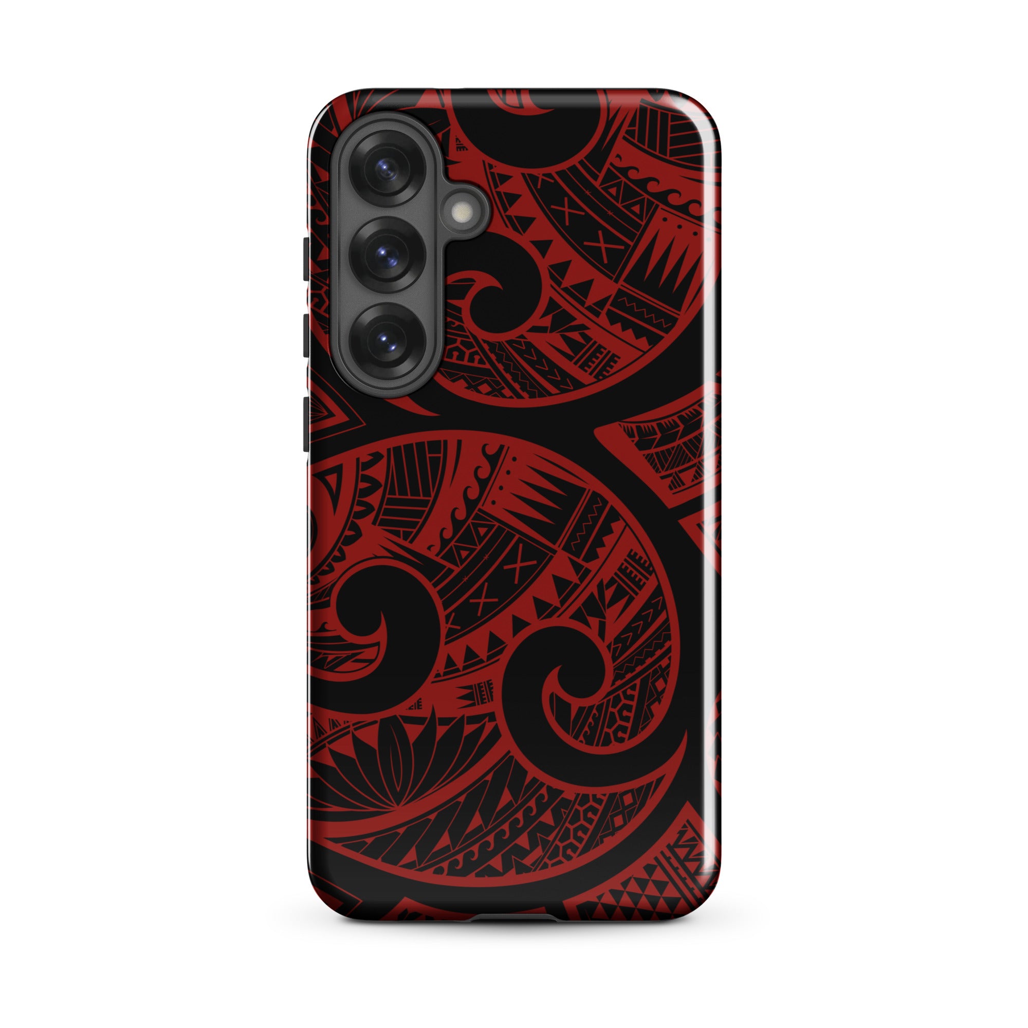 Island Tribal Red Tough Case for Samsung Galaxy Phone Case The Local Banyan Samsung Galaxy S25 Plus Glossy