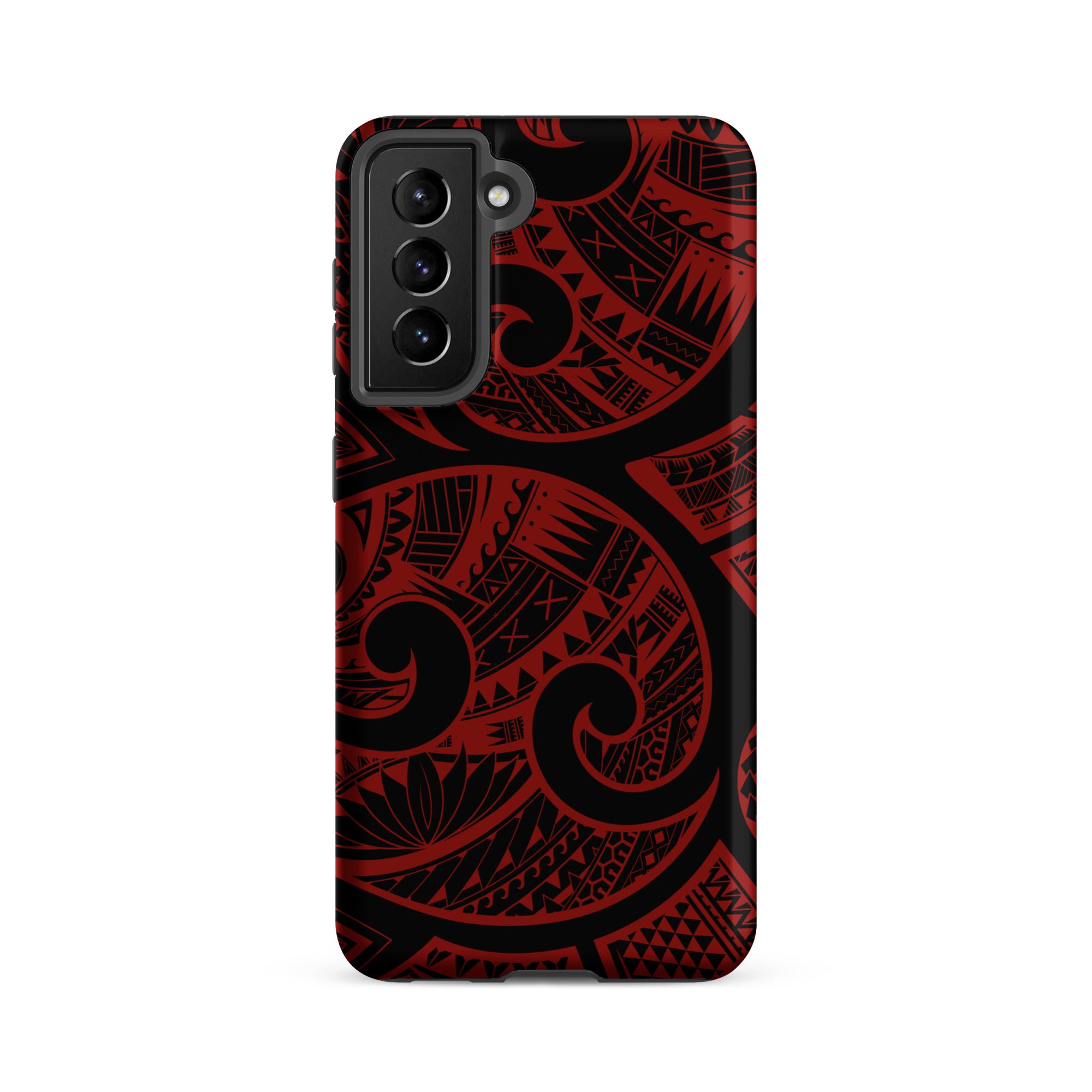 Island Tribal Red Tough Case for Samsung Galaxy Phone Case The Local Banyan Samsung Galaxy S21 FE Matte
