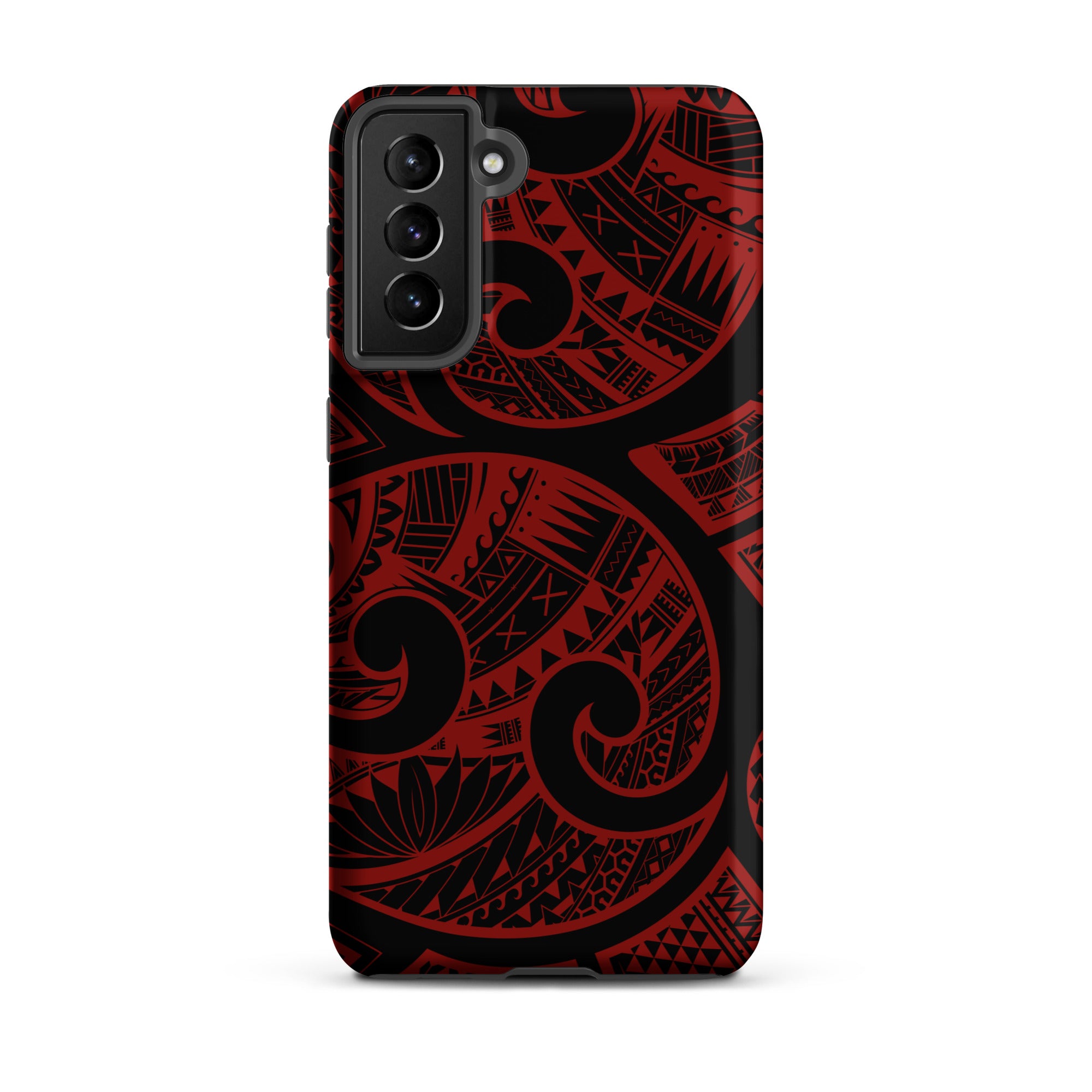 Island Tribal Red Tough Case for Samsung Galaxy Phone Case The Local Banyan Samsung Galaxy S21 Plus Matte