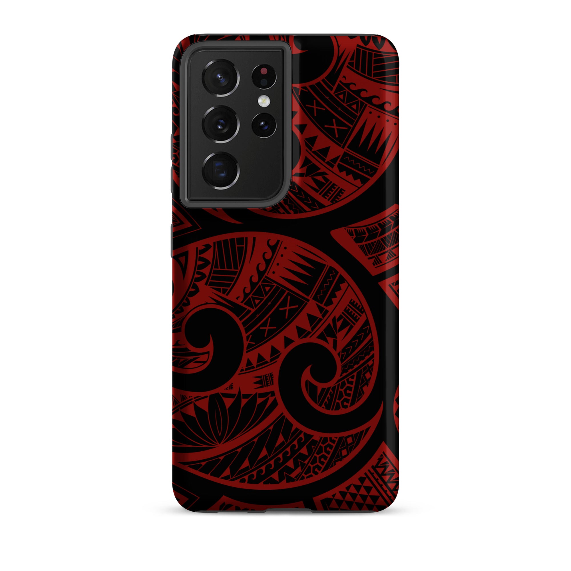 Island Tribal Red Tough Case for Samsung Galaxy Phone Case The Local Banyan Matte Samsung Galaxy S21 Ultra