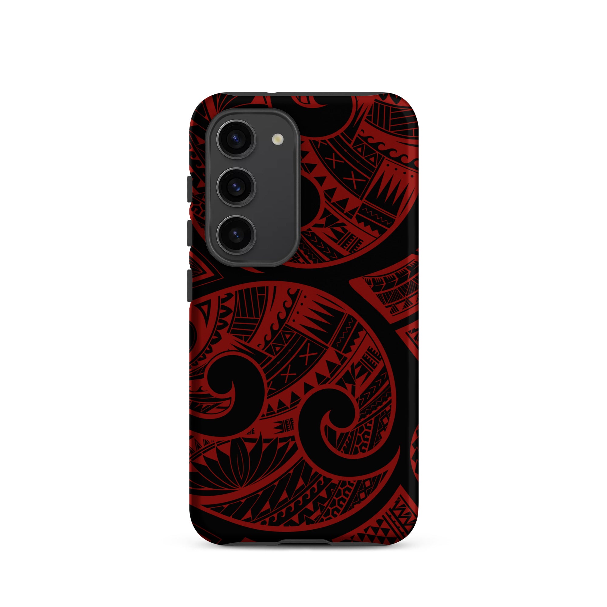 Island Tribal Red Tough Case for Samsung Galaxy Phone Case The Local Banyan Samsung Galaxy S23 Matte