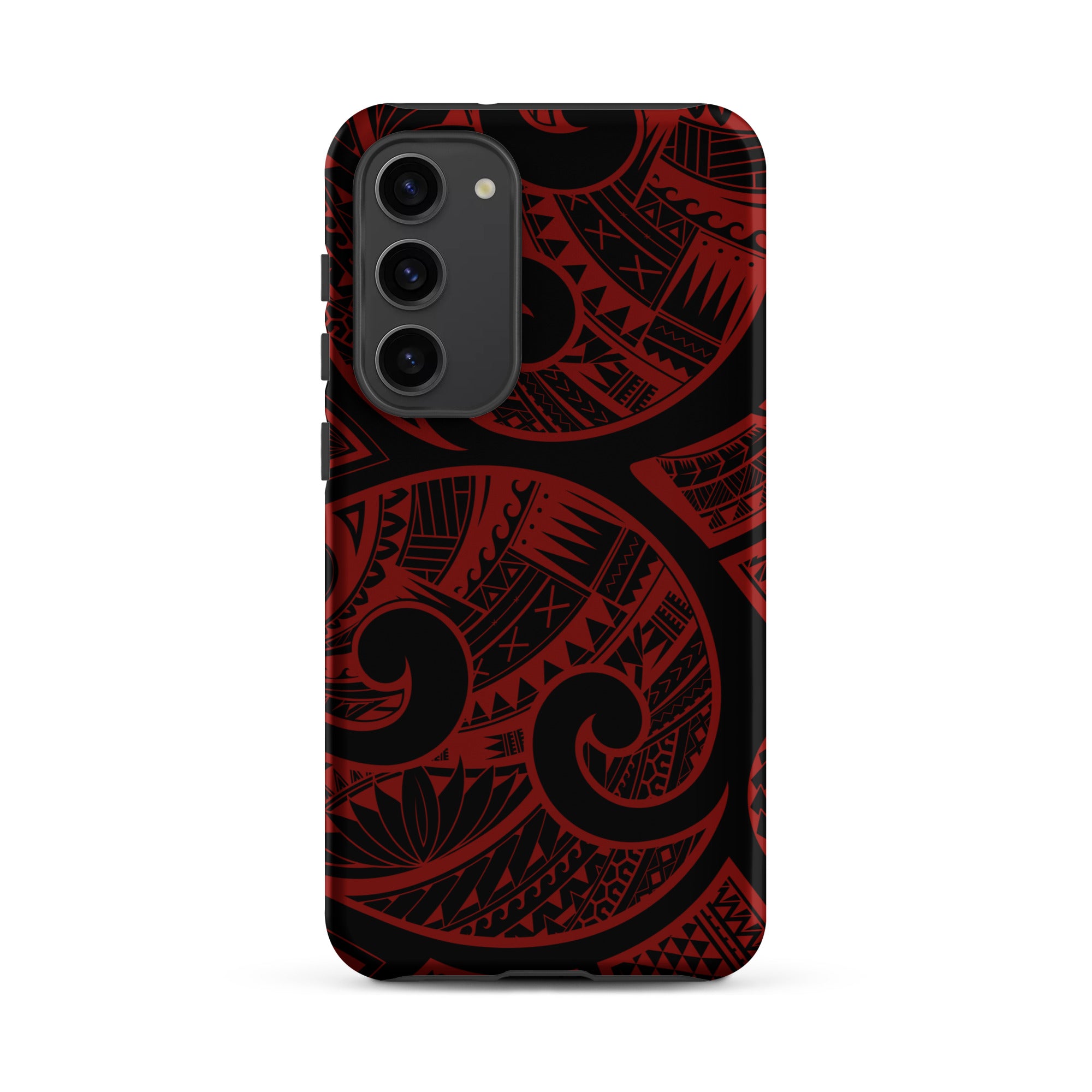 Island Tribal Red Tough Case for Samsung Galaxy Phone Case The Local Banyan Samsung Galaxy S23 Plus Matte