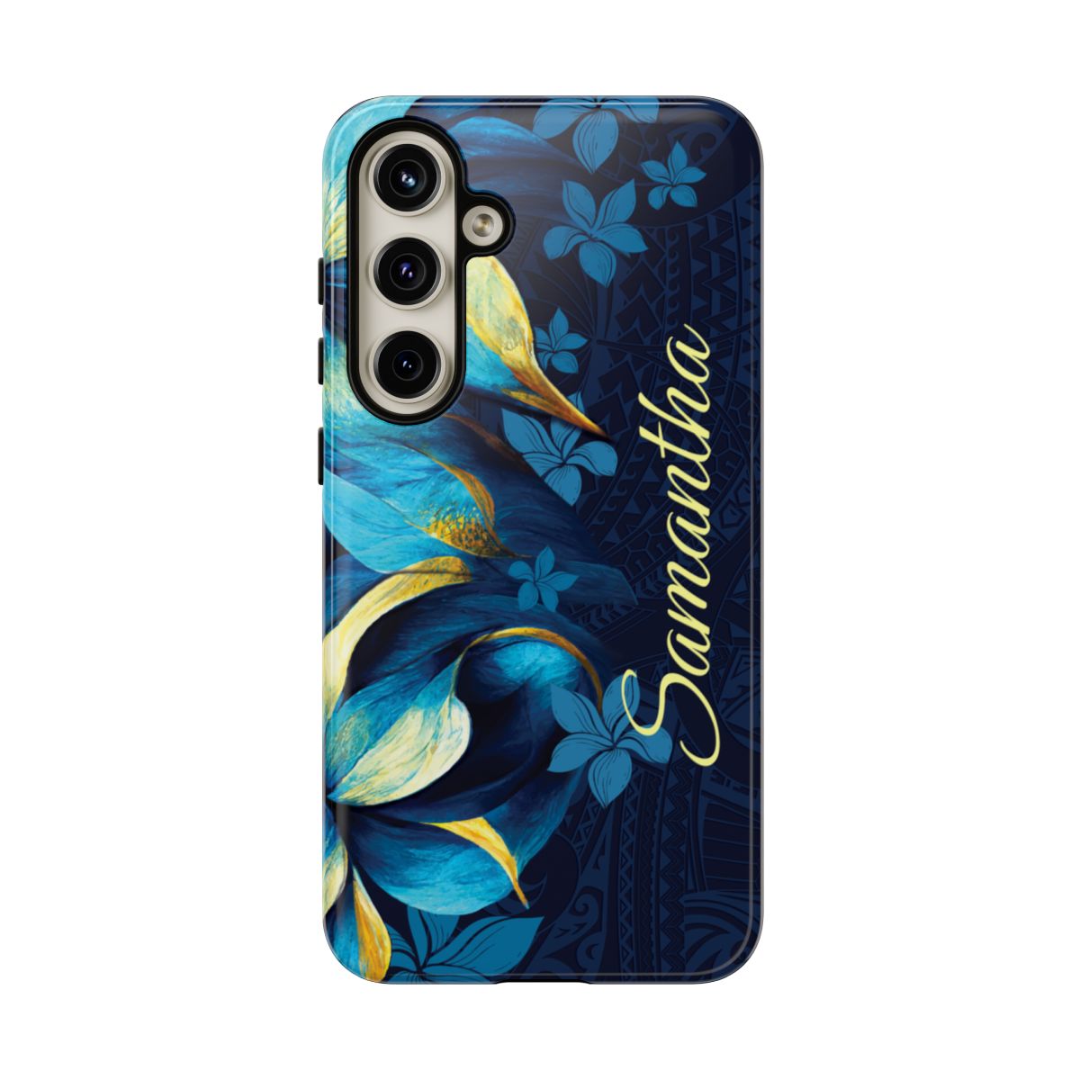 Pō Mahina Personalized Tough Case for Samsung Galaxy - Script Font Phone Case The Local Banyan Samsung Galaxy S24 Plus Glossy