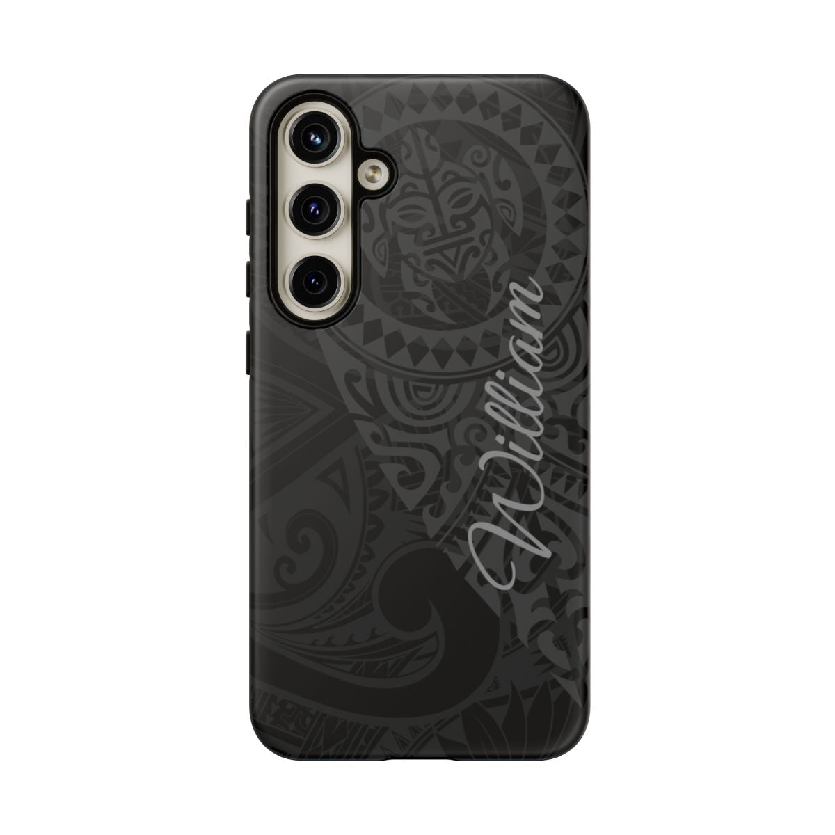 Tribal Guardian Personalized Tough Case for Samsung Galaxy - Script Font Phone Case The Local Banyan Samsung Galaxy S24 Plus Matte