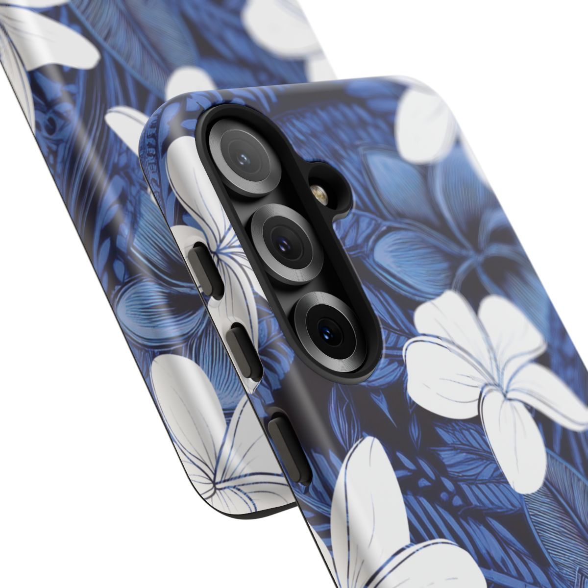 Eternal Blue Plumeria Personalized Tough Case for Samsung Galaxy Phone Case The Local Banyan