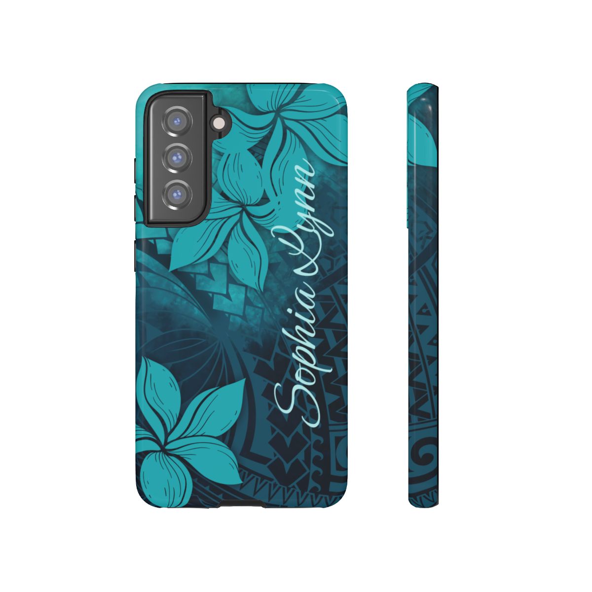 Moana Bloom Personalized Tough Case for Samsung Galaxy - Script Font Phone Case The Local Banyan Samsung Galaxy S21 FE Glossy