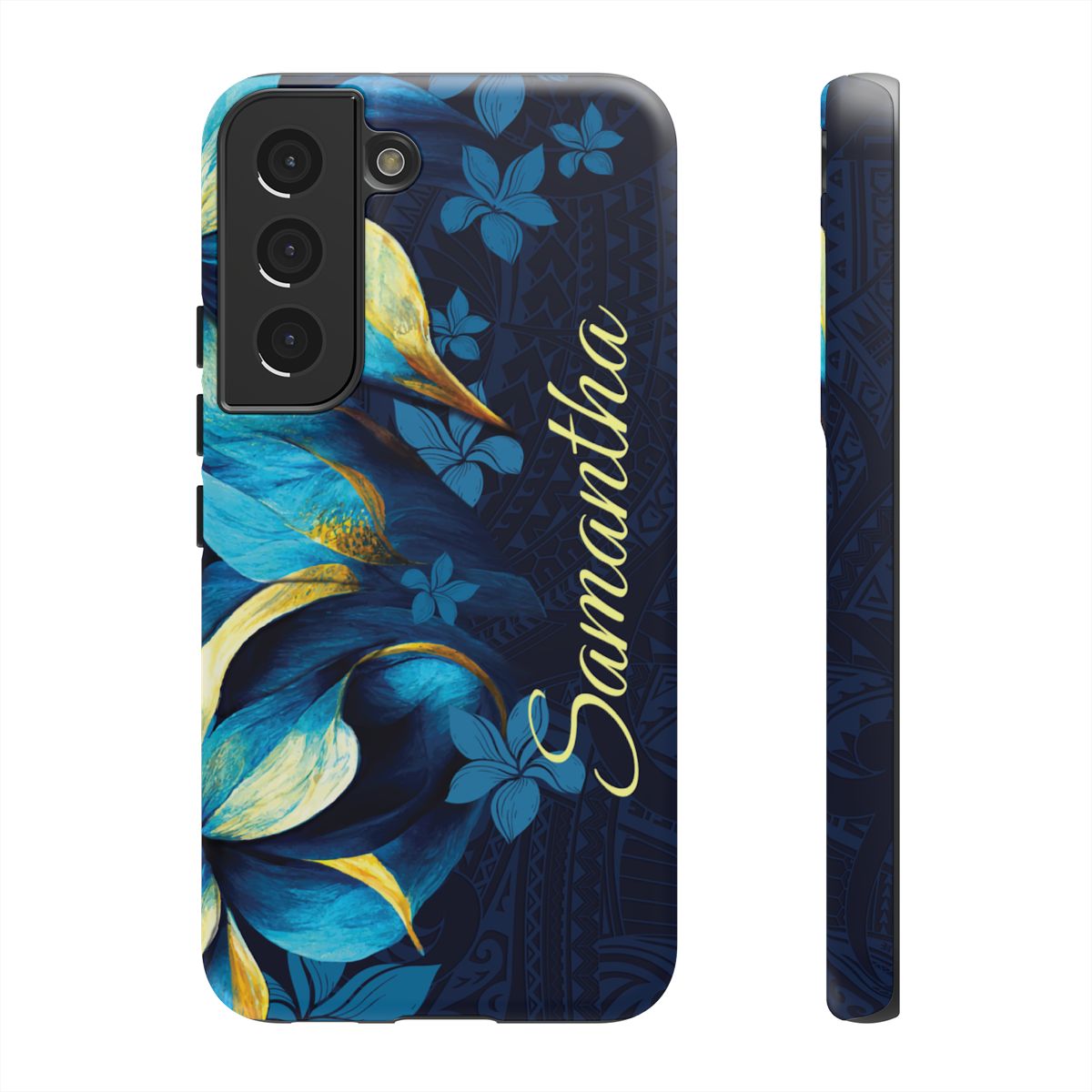 Pō Mahina Personalized Tough Case for Samsung Galaxy - Script Font Phone Case The Local Banyan Samsung Galaxy S22 Matte