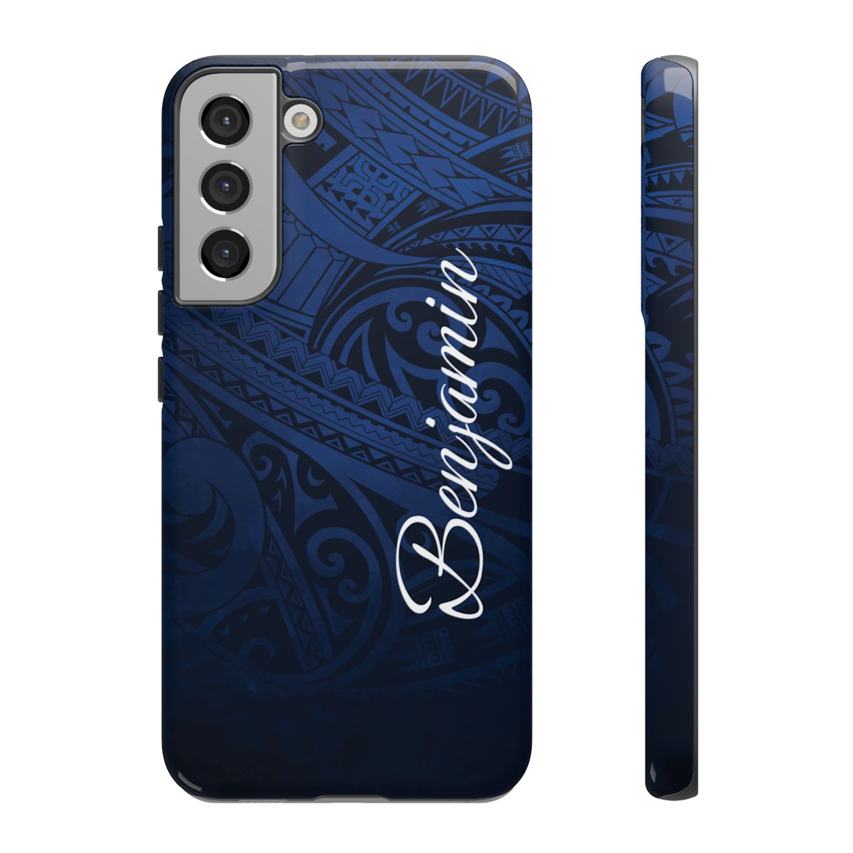 Midnight Essence Personalized Tough Case for Samsung Galaxy - Script Font Phone Case The Local Banyan Samsung Galaxy S22 Plus Glossy