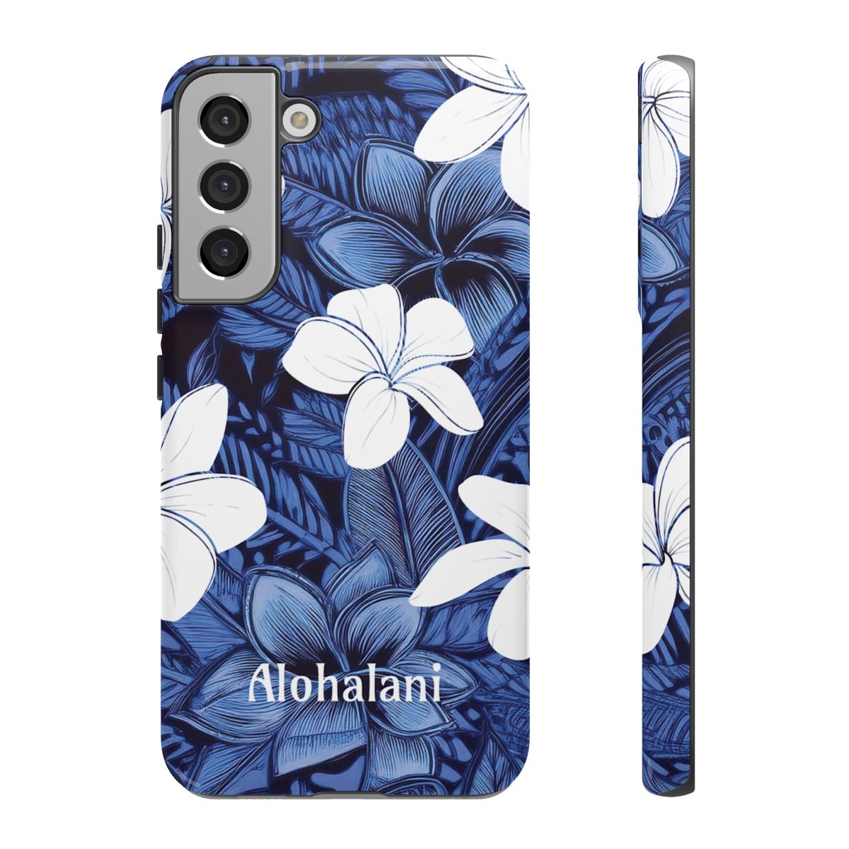 Eternal Blue Plumeria Personalized Tough Case for Samsung Galaxy Phone Case The Local Banyan Samsung Galaxy S22 Plus Glossy