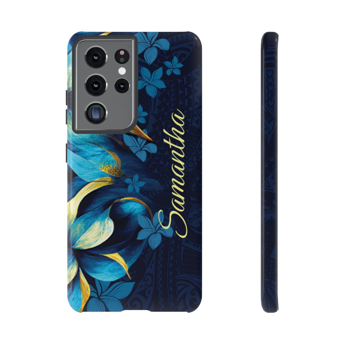 Pō Mahina Personalized Tough Case for Samsung Galaxy - Script Font Phone Case The Local Banyan Samsung Galaxy S21 Ultra Glossy