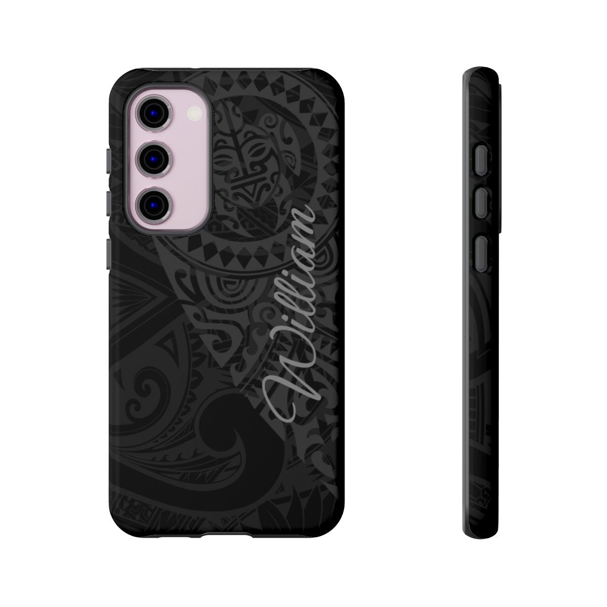 Tribal Guardian Personalized Tough Case for Samsung Galaxy - Script Font Phone Case The Local Banyan Samsung Galaxy S23 Plus Glossy