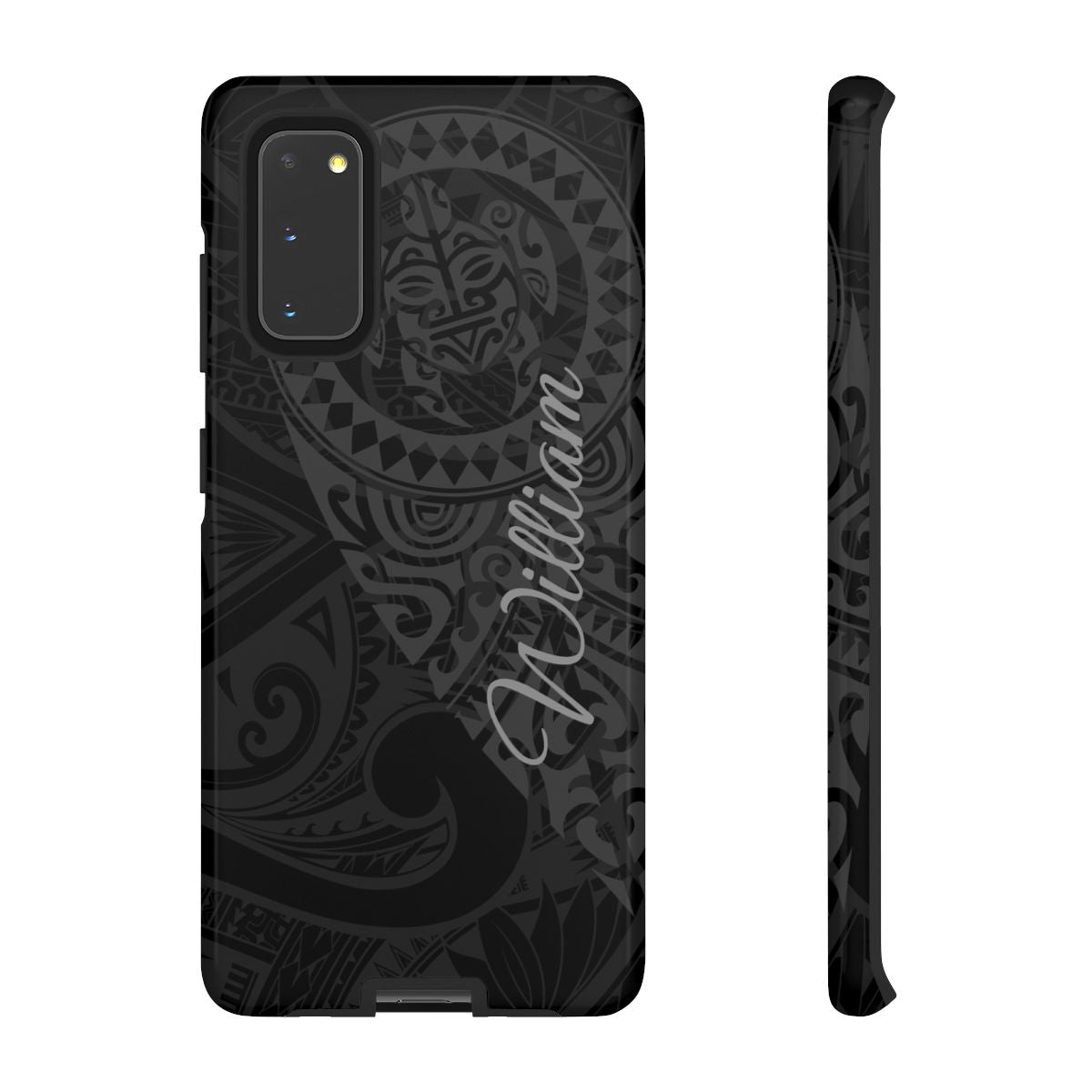 Tribal Guardian Personalized Tough Case for Samsung Galaxy - Script Font Phone Case The Local Banyan Samsung Galaxy S20 Glossy