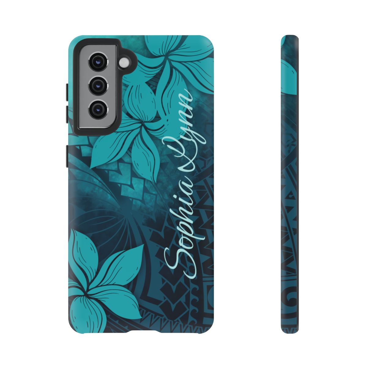 Moana Bloom Personalized Tough Case for Samsung Galaxy - Script Font Phone Case The Local Banyan Samsung Galaxy S21 Matte