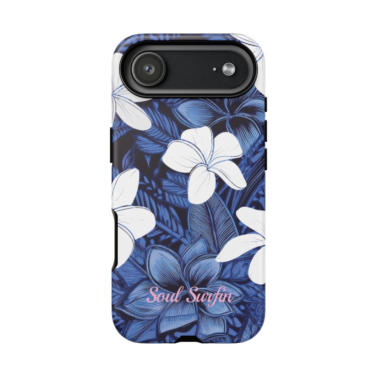 Eternal Blue Plumeria Personalized Tough Case for iPhone Phone Case The Local Banyan