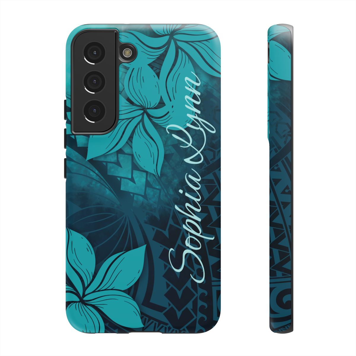 Moana Bloom Personalized Tough Case for Samsung Galaxy - Script Font Phone Case The Local Banyan Samsung Galaxy S22 Matte