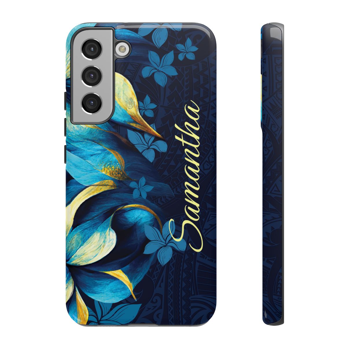 Pō Mahina Personalized Tough Case for Samsung Galaxy - Script Font Phone Case The Local Banyan Samsung Galaxy S22 Plus Glossy