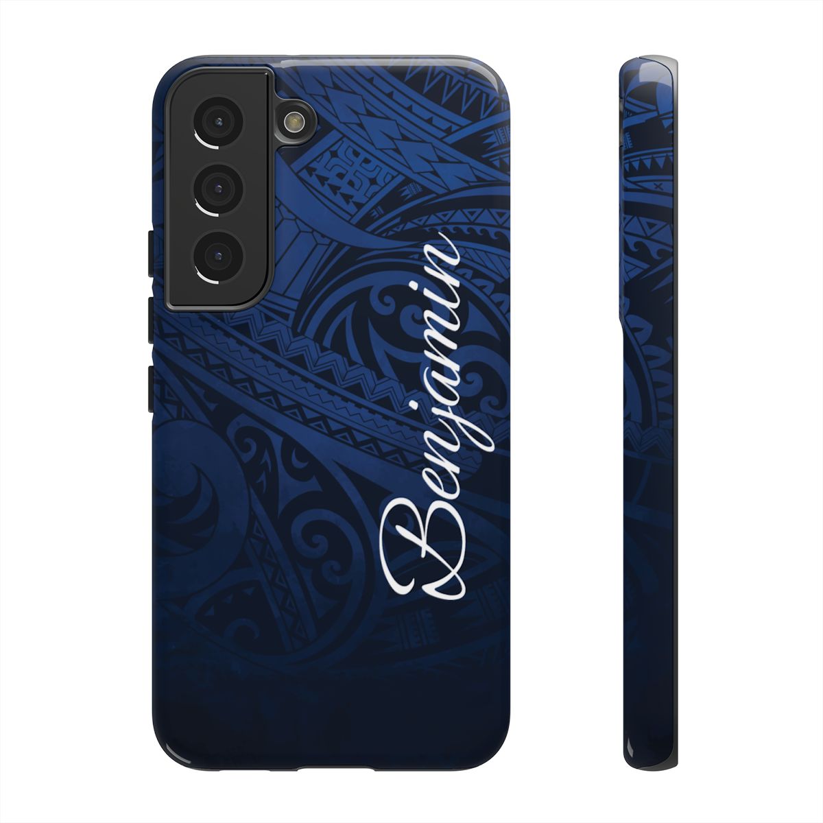 Midnight Essence Personalized Tough Case for Samsung Galaxy - Script Font Phone Case The Local Banyan Samsung Galaxy S22 Glossy