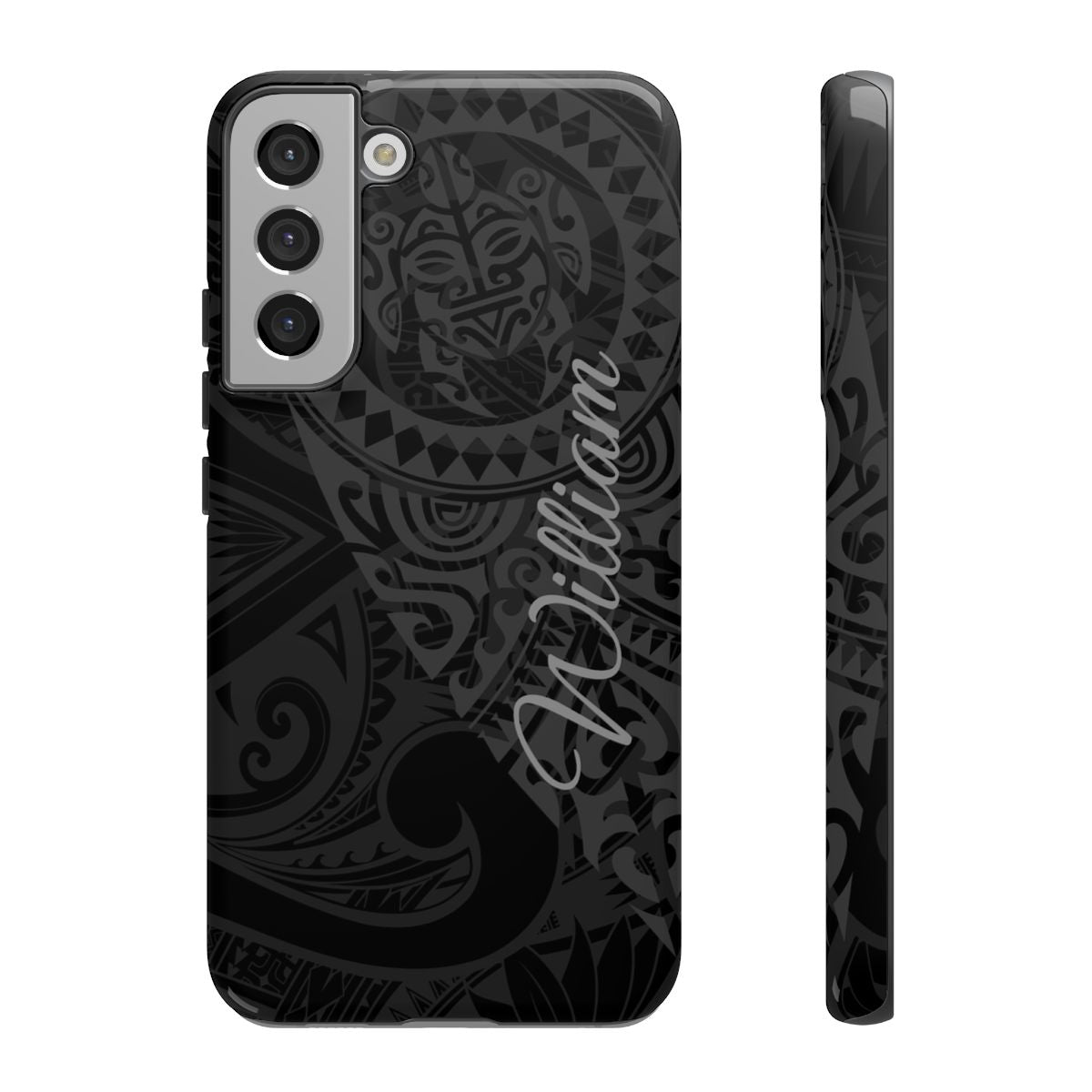 Tribal Guardian Personalized Tough Case for Samsung Galaxy - Script Font Phone Case The Local Banyan Samsung Galaxy S22 Plus Glossy