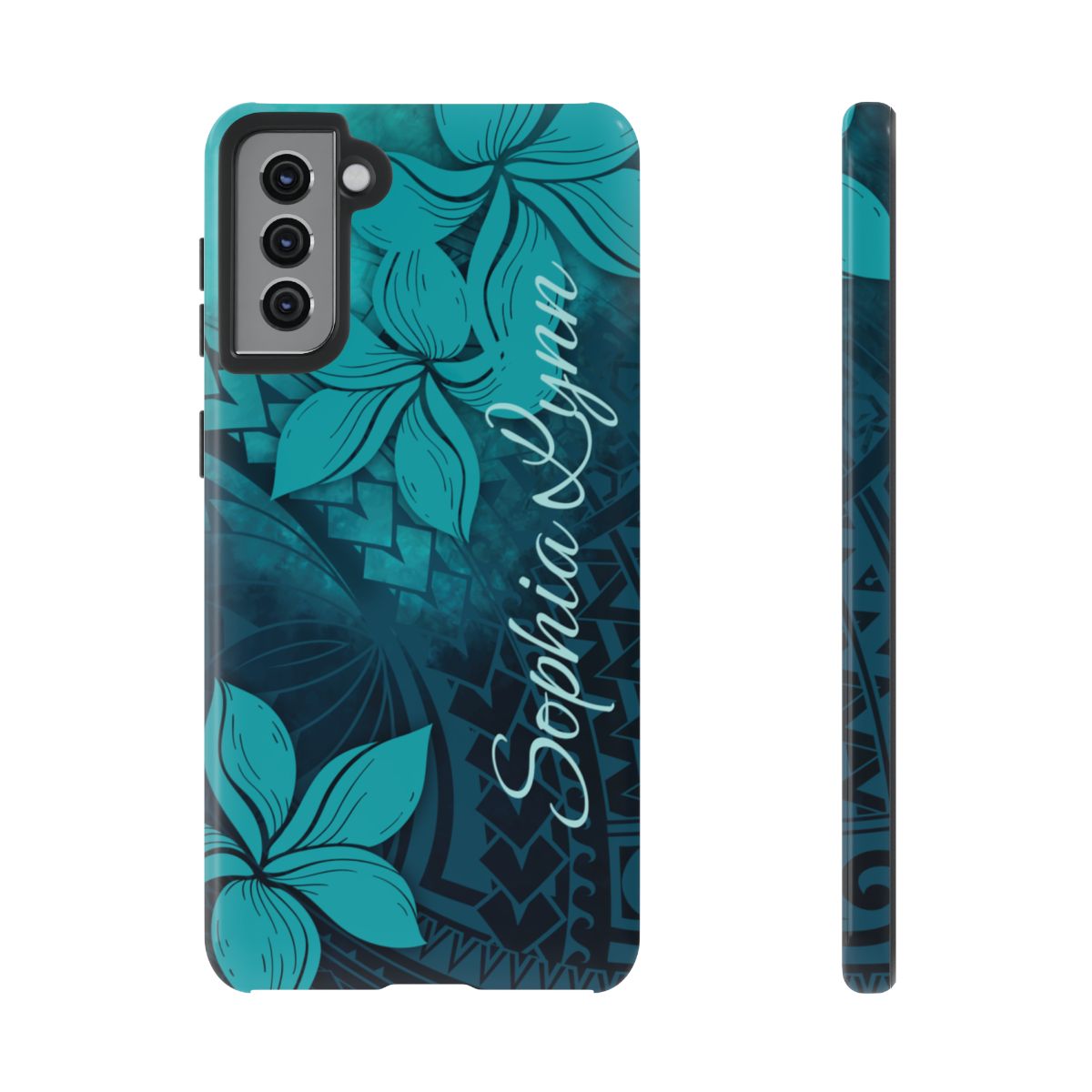 Moana Bloom Personalized Tough Case for Samsung Galaxy - Script Font Phone Case The Local Banyan Samsung Galaxy S21 Plus Glossy