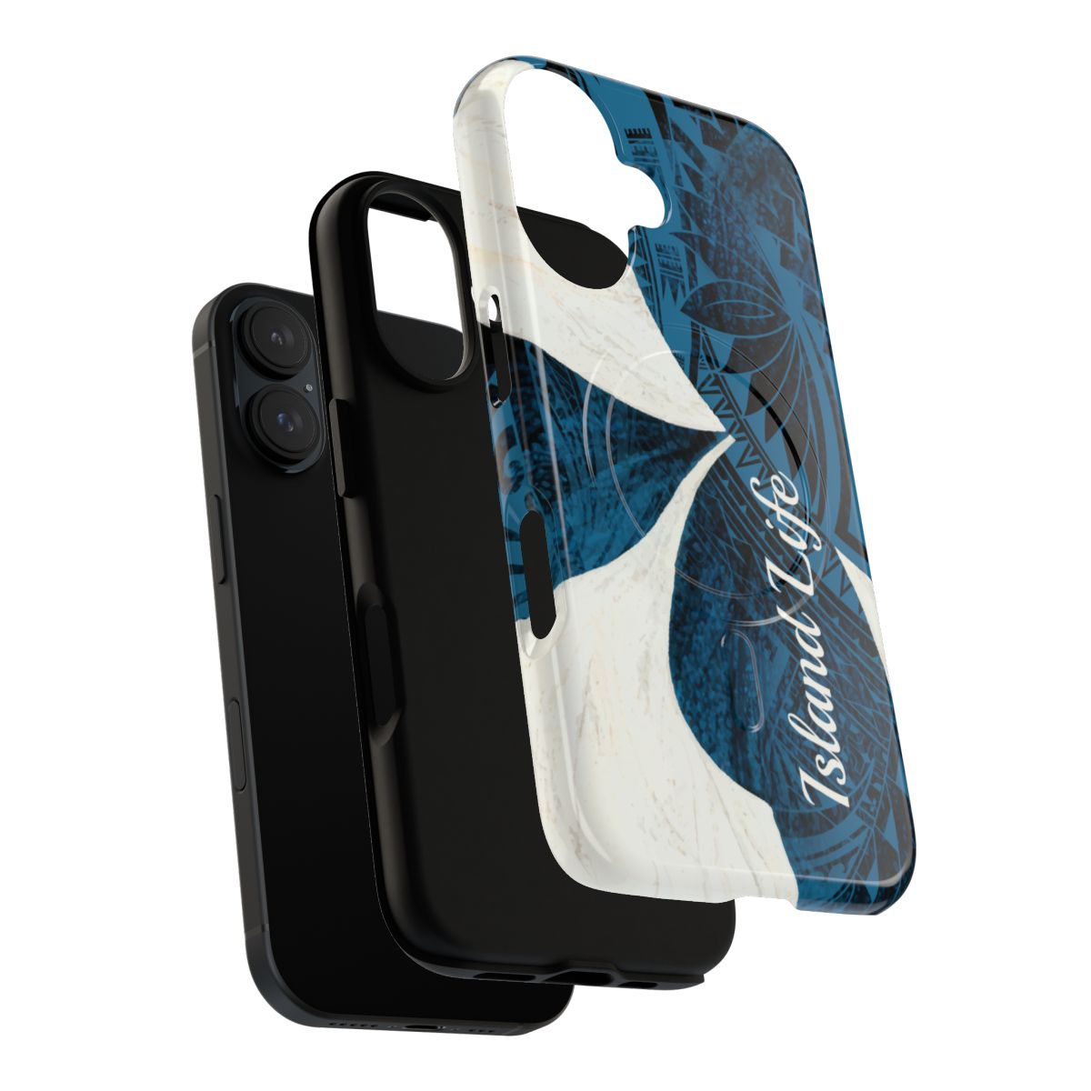 Hana Breeze Personalized MagSafe iPhone Case Side View - Dual Layer Drop Protection Hawaiian Phone Case - The Local Banyan