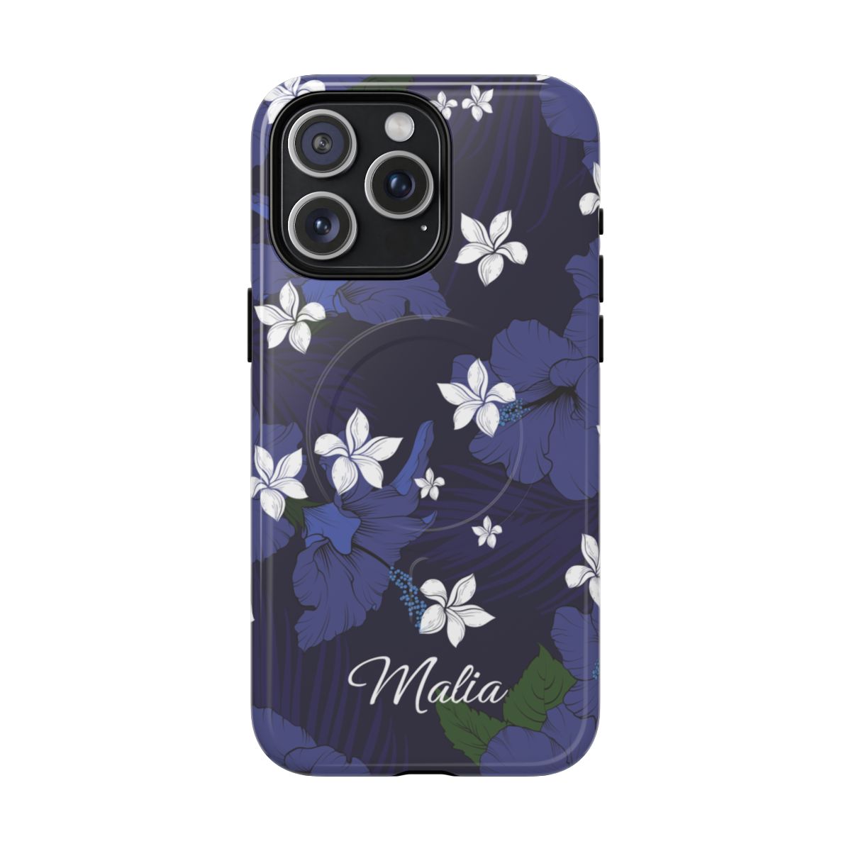 Vintage Blue Personalized Magnetic Case for iPhone Phone Case The Local Banyan iPhone 15 Pro Max Glossy