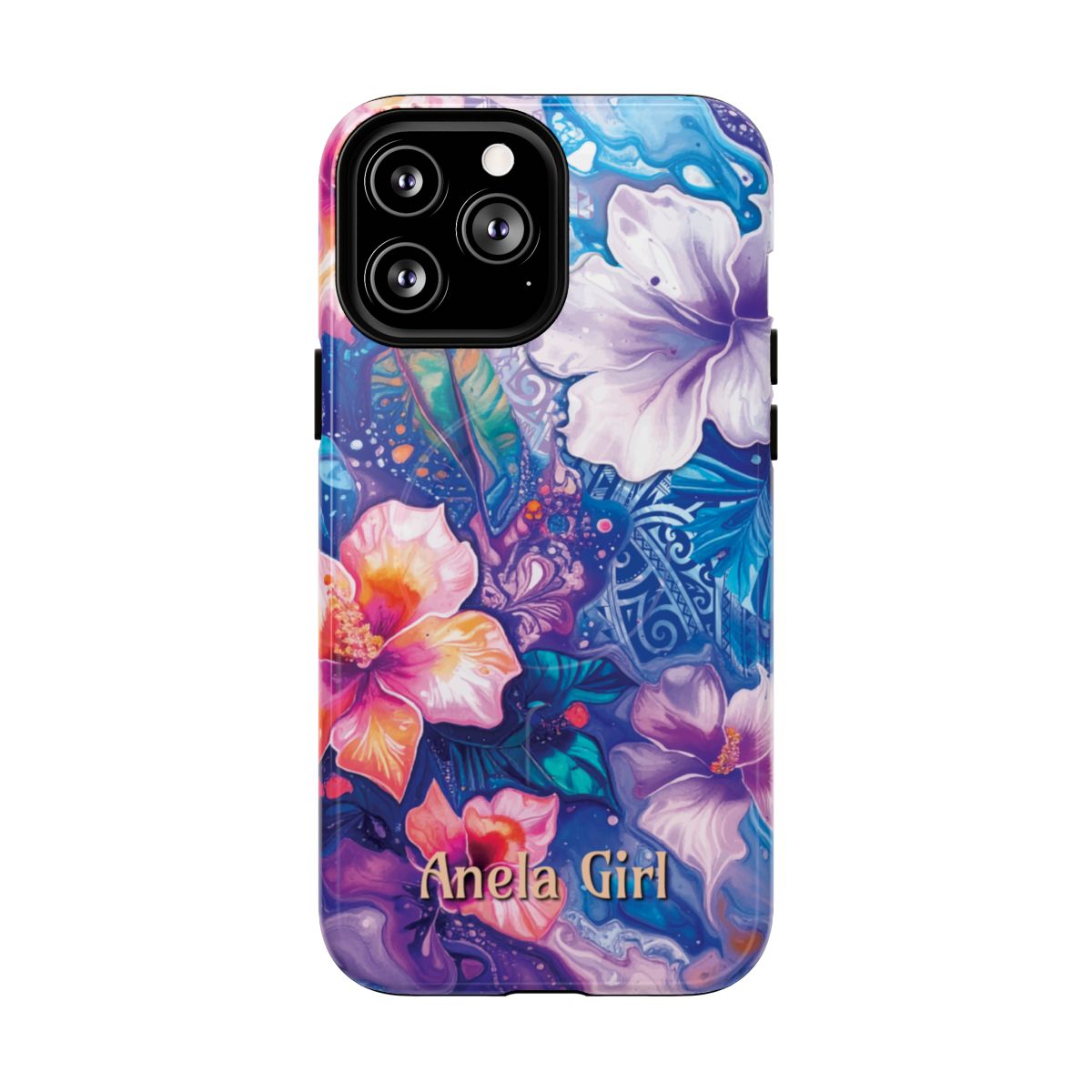 Woman holding Aloha Wai Personalized MagSafe iPhone Case - Hawaiian Aloha Tropical Floral Design - The Local Banyan