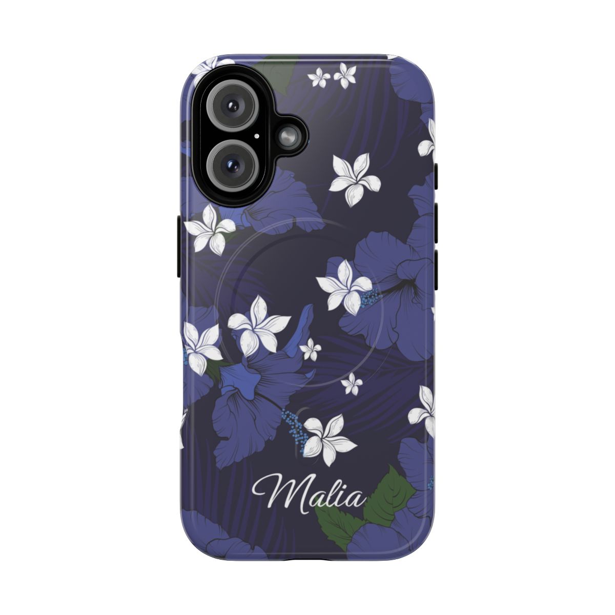 Vintage Blue Personalized Magnetic Case for iPhone Phone Case The Local Banyan iPhone 16 Glossy