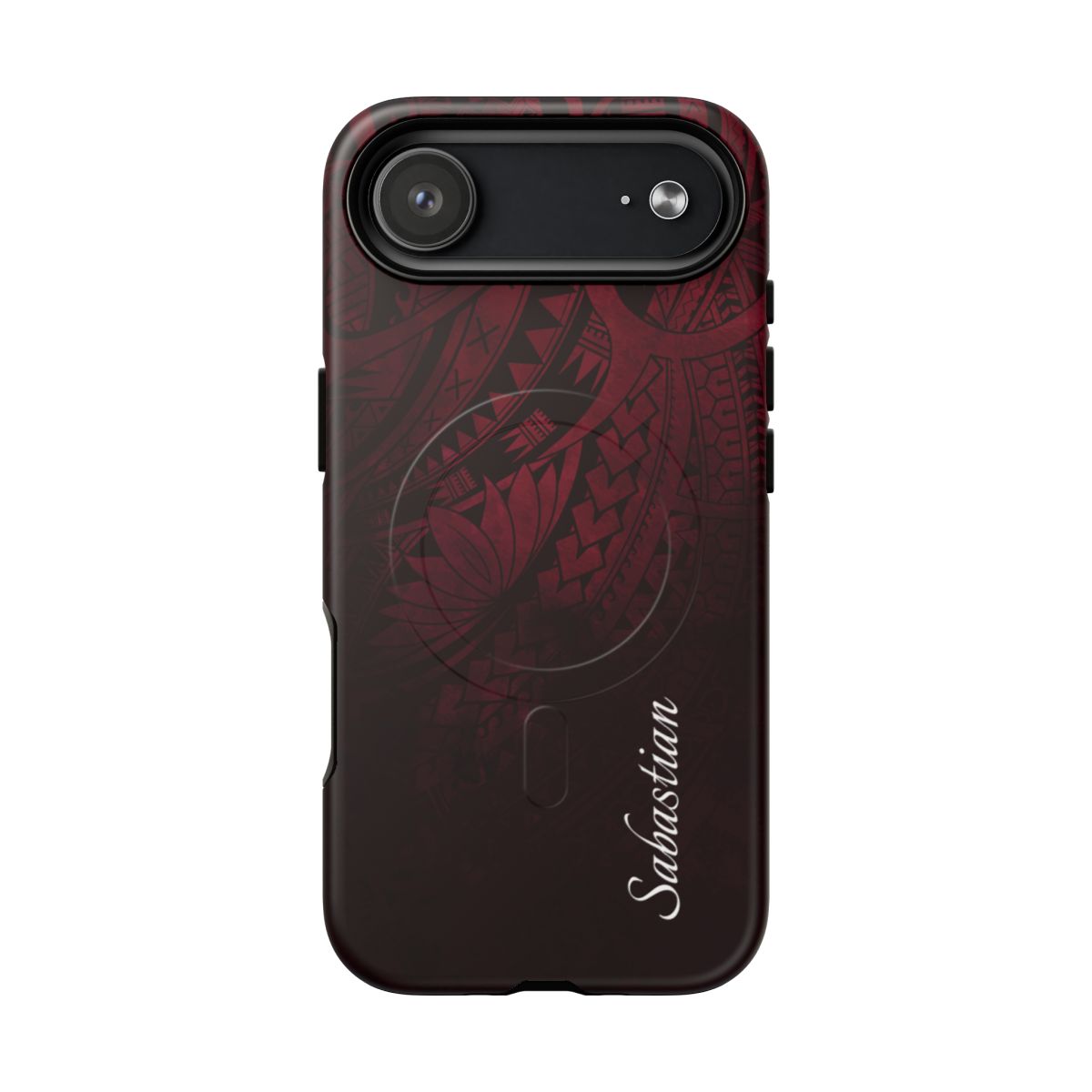 Eternal Ember Personalized MagSafe iPhone Case Side View - Dual Layer Drop Protection Hawaiian Phone Case - The Local Banyan