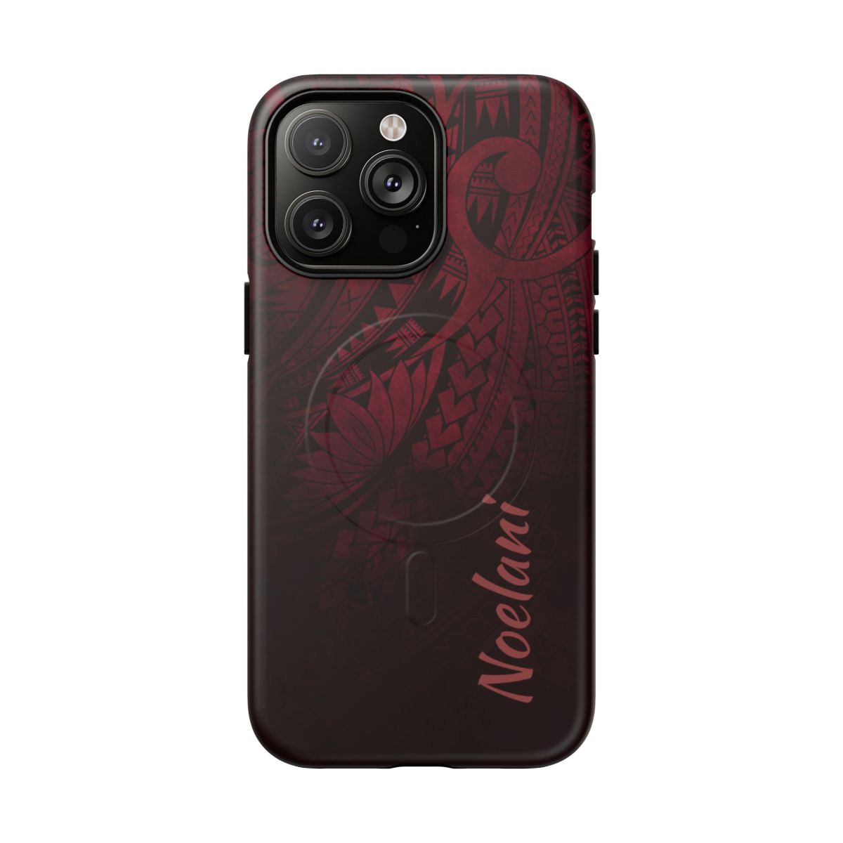 Eternal Ember Personalized MagSafe iPhone Case iPhone 14 Pro Max Matte - Hawaiian Red Tribal Polynesian Design - The Local Banyan