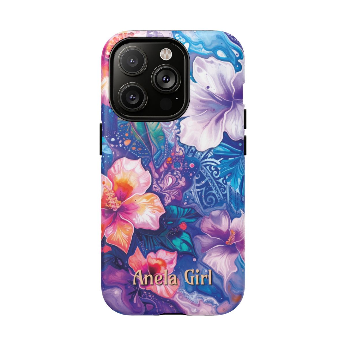 Woman holding Aloha Wai Personalized MagSafe iPhone Case - Hawaiian Aloha Tropical Floral Design - The Local Banyan