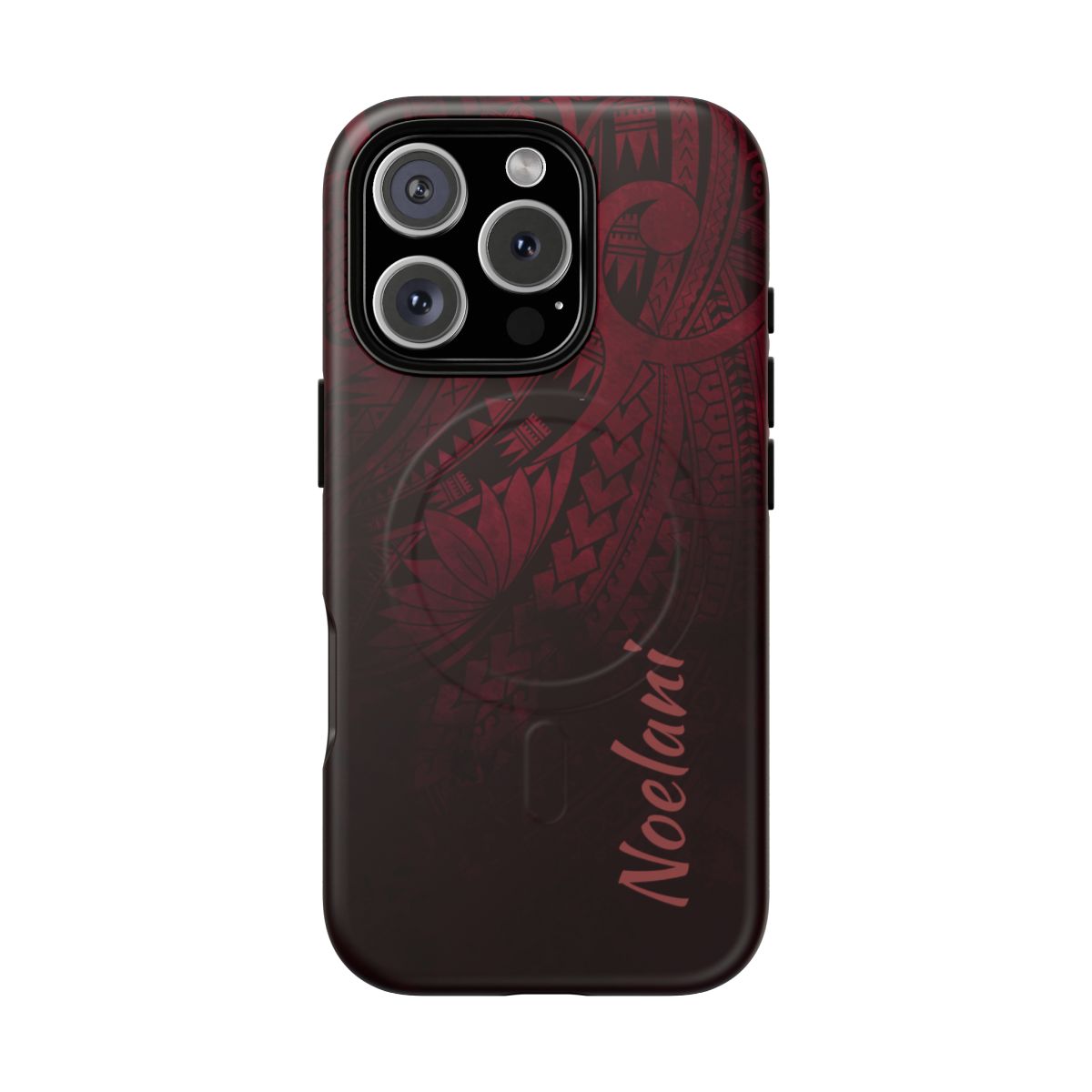 Eternal Ember Personalized MagSafe iPhone Case iPhone 16 Pro Matte - Hawaiian Red Tribal Polynesian Design - The Local Banyan