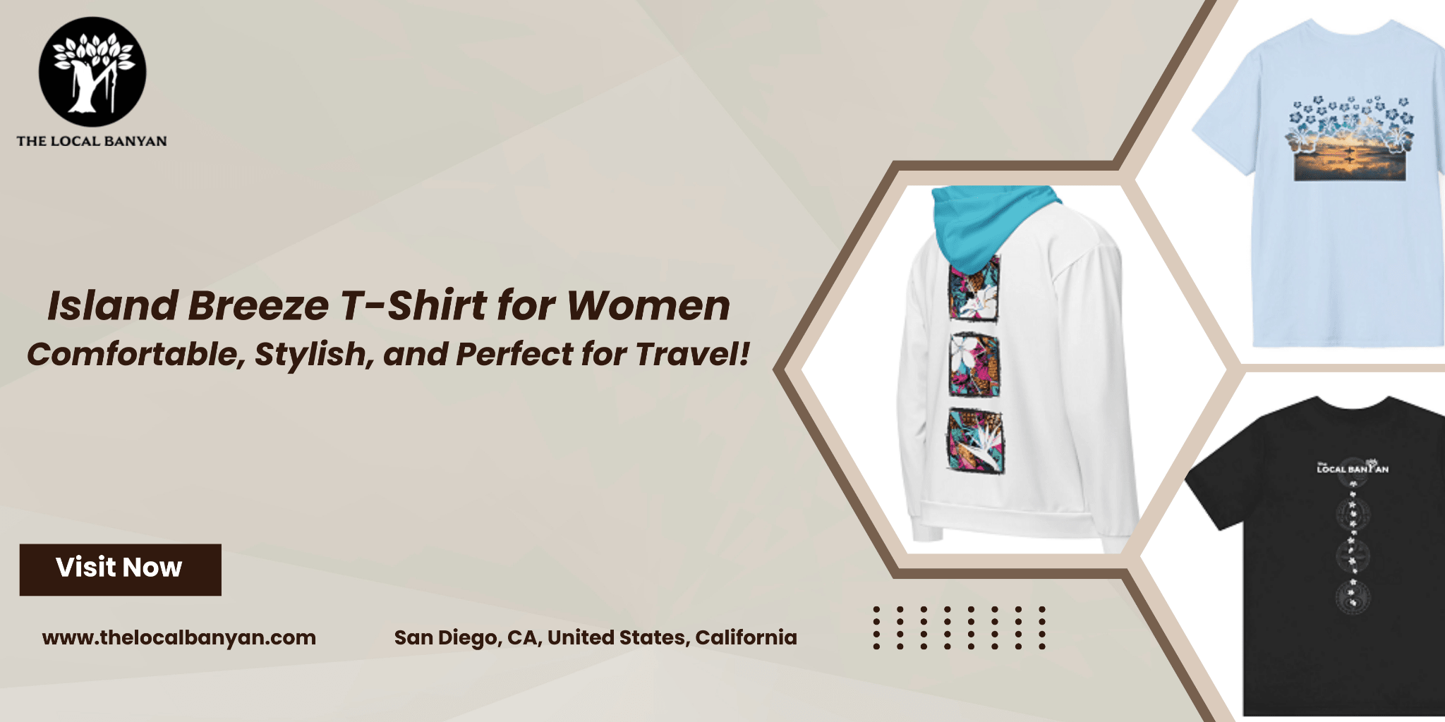 Island Breeze T-Shirt for Women: Comfortable, Stylish, and Perfect for Travel! - The Local Banyan