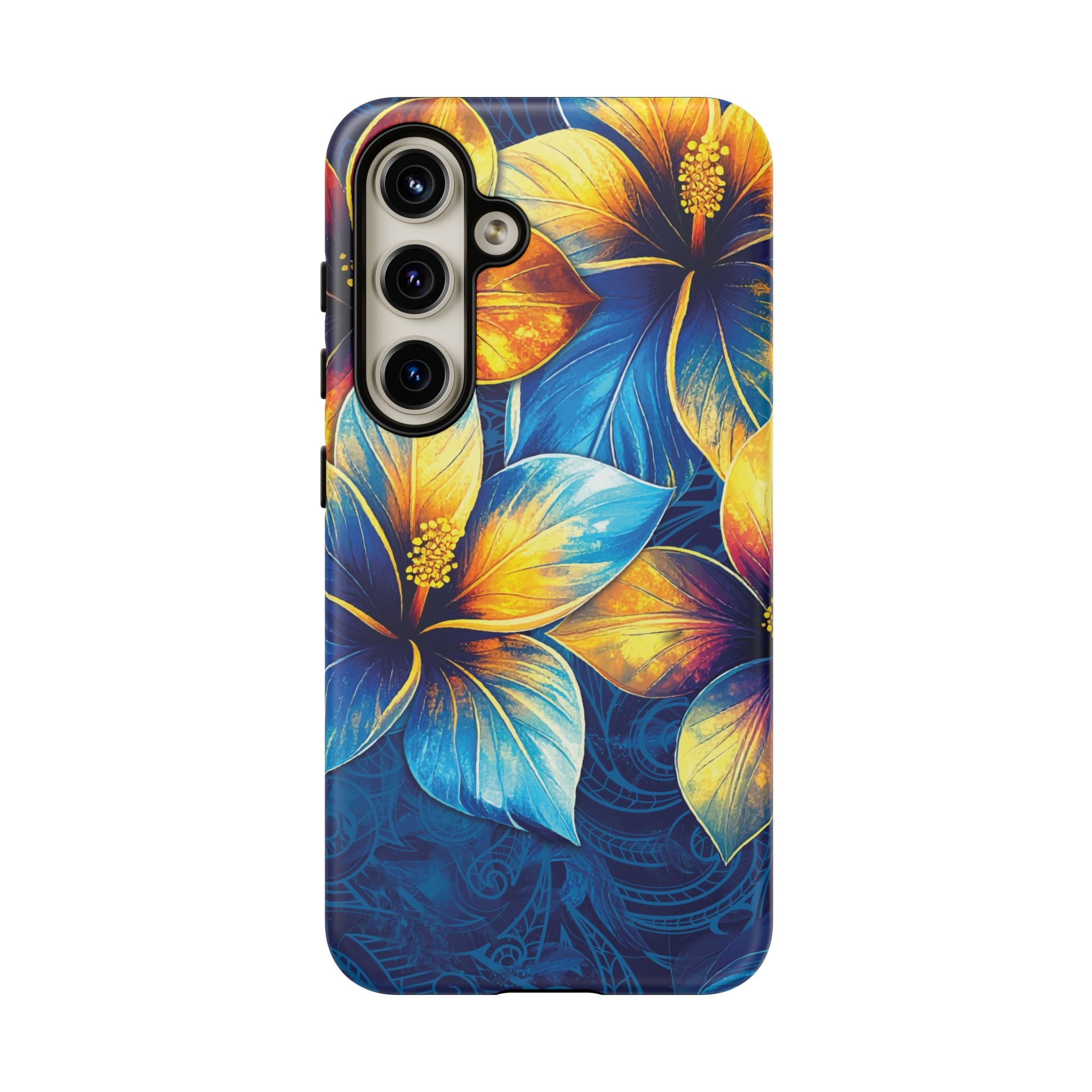 Pua La Tough Samsung Galaxy Case Side View - Dual Layer Drop Protection Hawaiian Phone Case - The Local Banyan