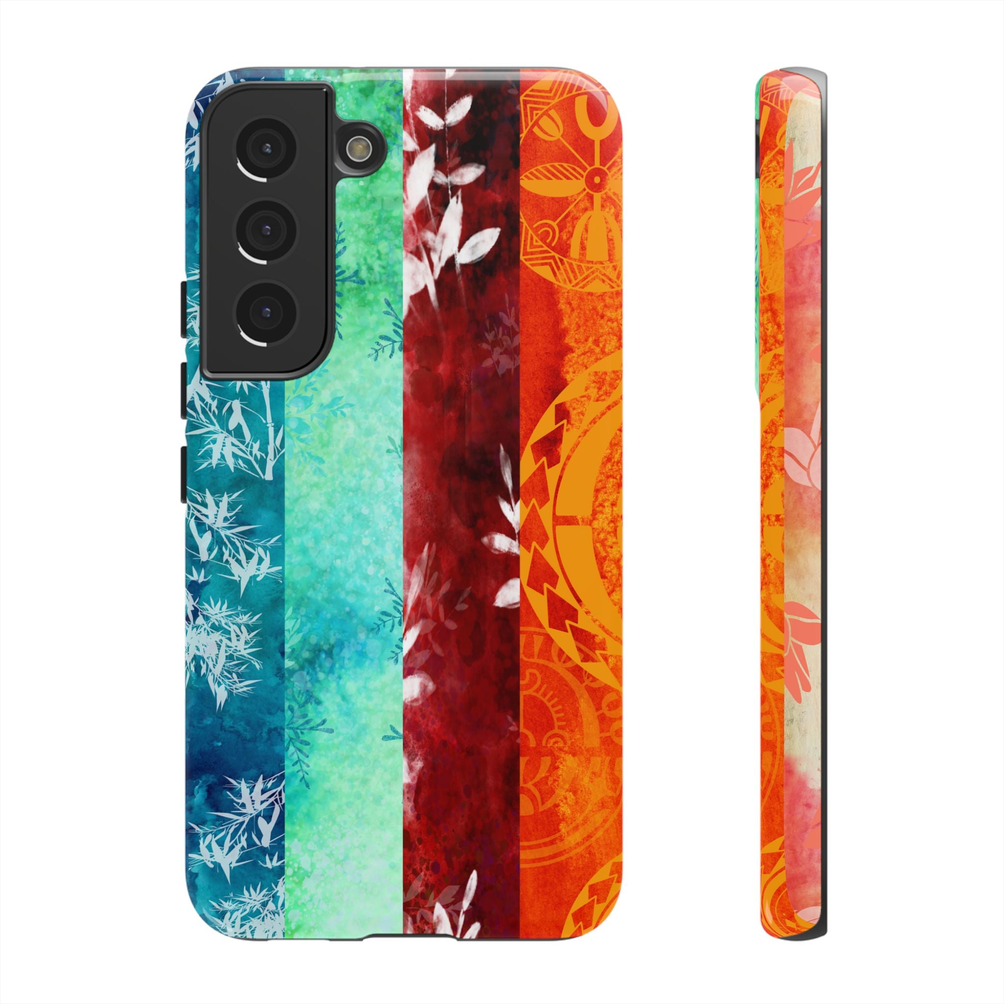 Island Vibes Tough Samsung Galaxy Case Samsung Galaxy S22 Glossy - Hawaiian Colorful Tropical Floral Design - The Local Banyan