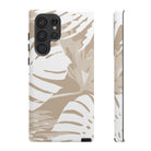 Exotic Monstera Tough Samsung Galaxy Case Side View - Dual Layer Drop Protection Hawaiian Phone Case - The Local Banyan