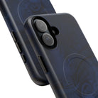 Woman holding Midnight Essence MagSafe iPhone Case - Hawaiian Midnight Navy Polynesian Tribal Design - The Local Banyan