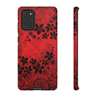 Keahi Pua Tough Samsung Galaxy Case Samsung Galaxy S20+ Glossy - Hawaiian Fire Flower Red Tribal Floral Design - The Local Banyan
