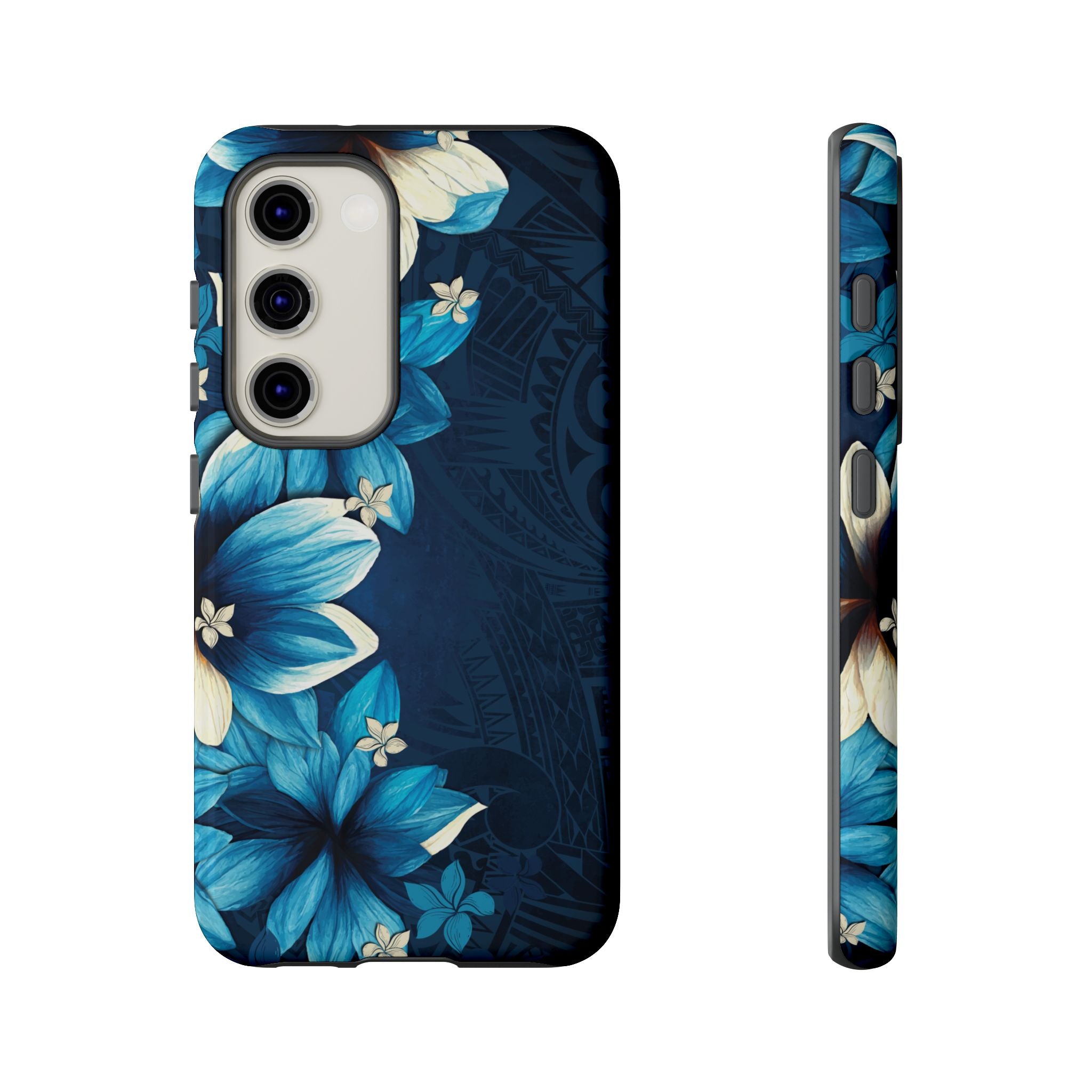 Leilani Nights Tough Samsung Galaxy Case Side View - Dual Layer Drop Protection Hawaiian Phone Case - The Local Banyan