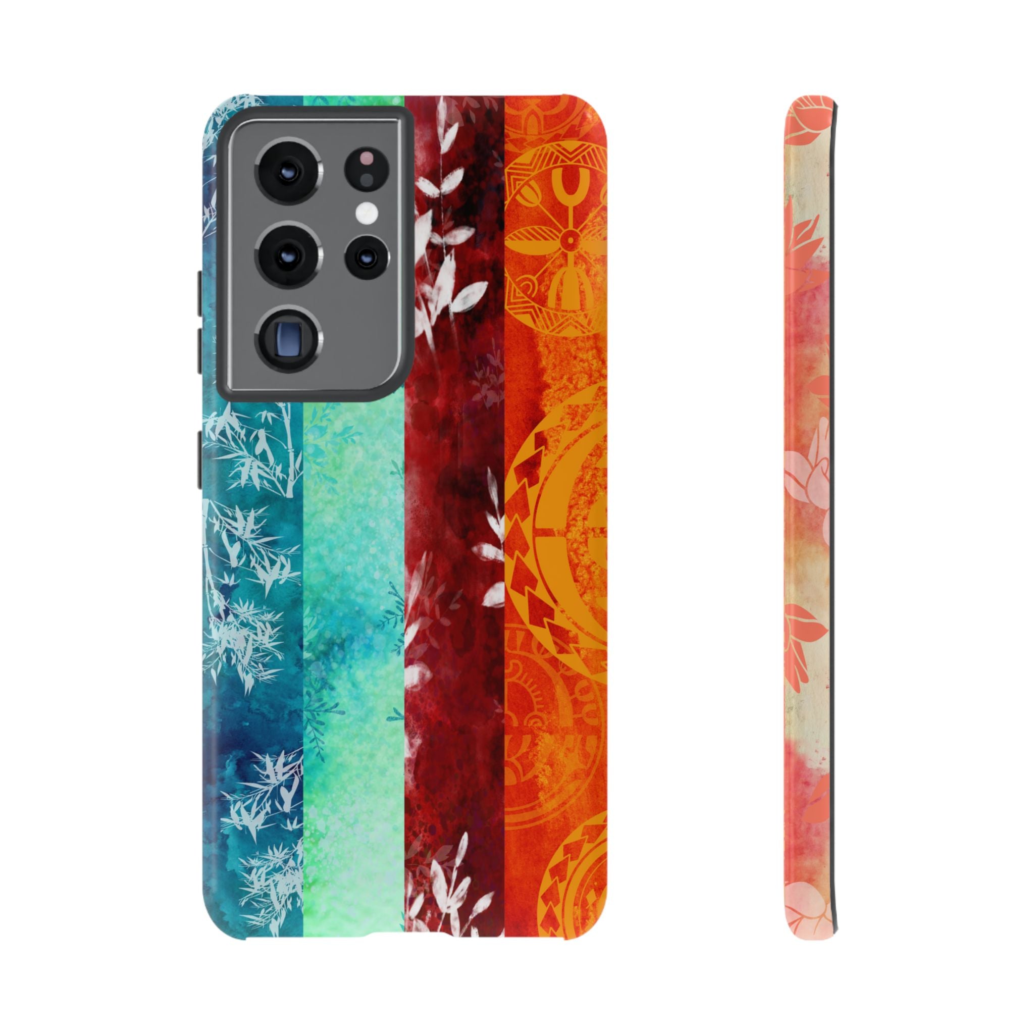 Island Vibes Tough Samsung Galaxy Case Samsung Galaxy S21 Ultra Glossy - Hawaiian Colorful Tropical Floral Design - The Local Banyan