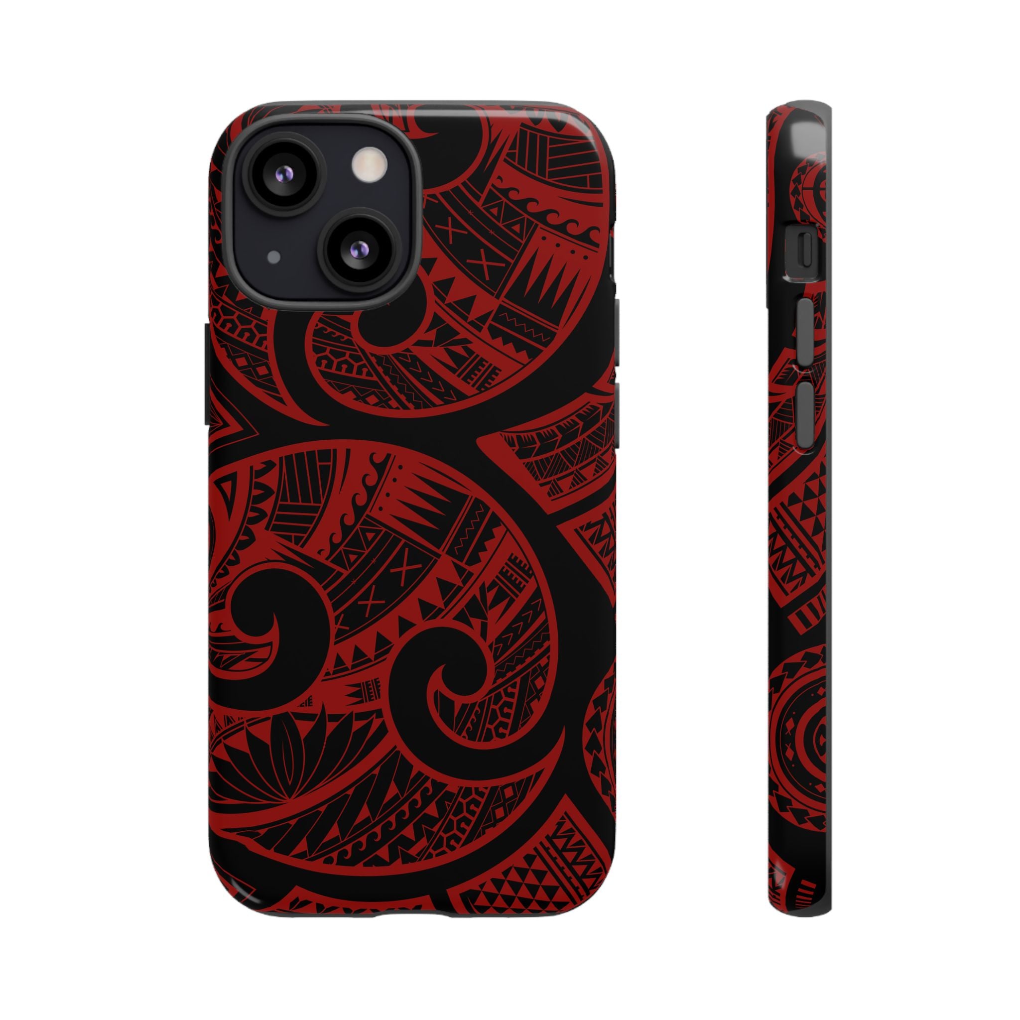 Island Tribal Red Tough Case for iPhone Phone Case Printify iPhone 13 Mini Glossy